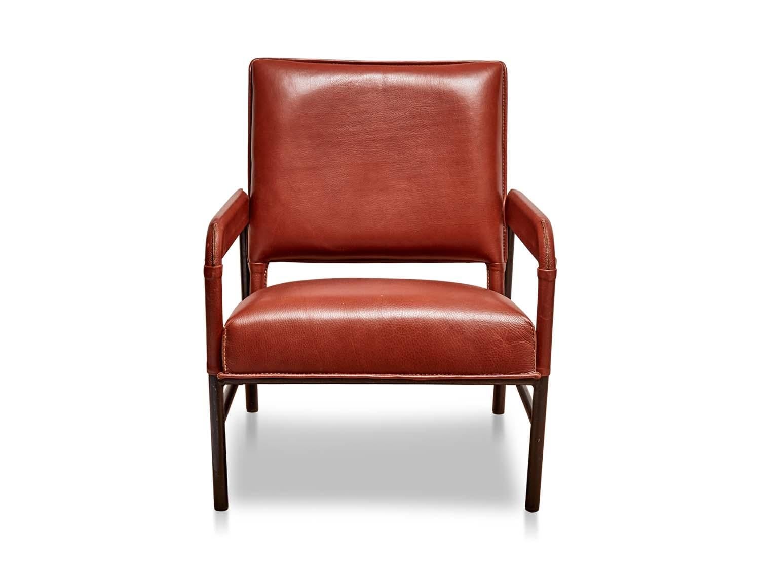 Jacques Adnet armchair
France, circa 1950s
Leather completely redone and restored.
