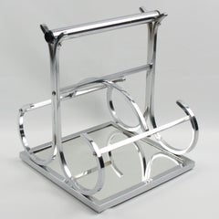 Jacques Adnet Art Deco Barware Bottle Holder Carrier, circa 1930
