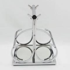 Jacques Adnet Art Deco Barware Bottle Holder Carrier, circa 1930