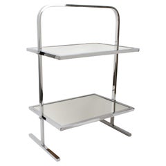 Jacques Adnet Art Deco Chrome and Mirror Side Coffee Table, France circa 1930