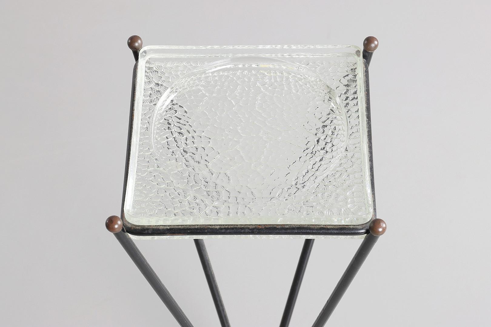 Mid-Century Modern Jacques Adnet Ash Tray, France, 1950's Modernist, Catchall on Stand, Mid Century
