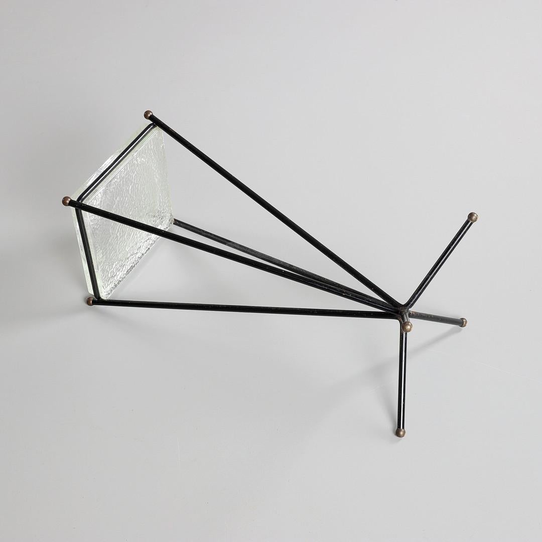 French Jacques Adnet Ash Tray, France, 1950's Modernist, Catchall on Stand, Mid Century