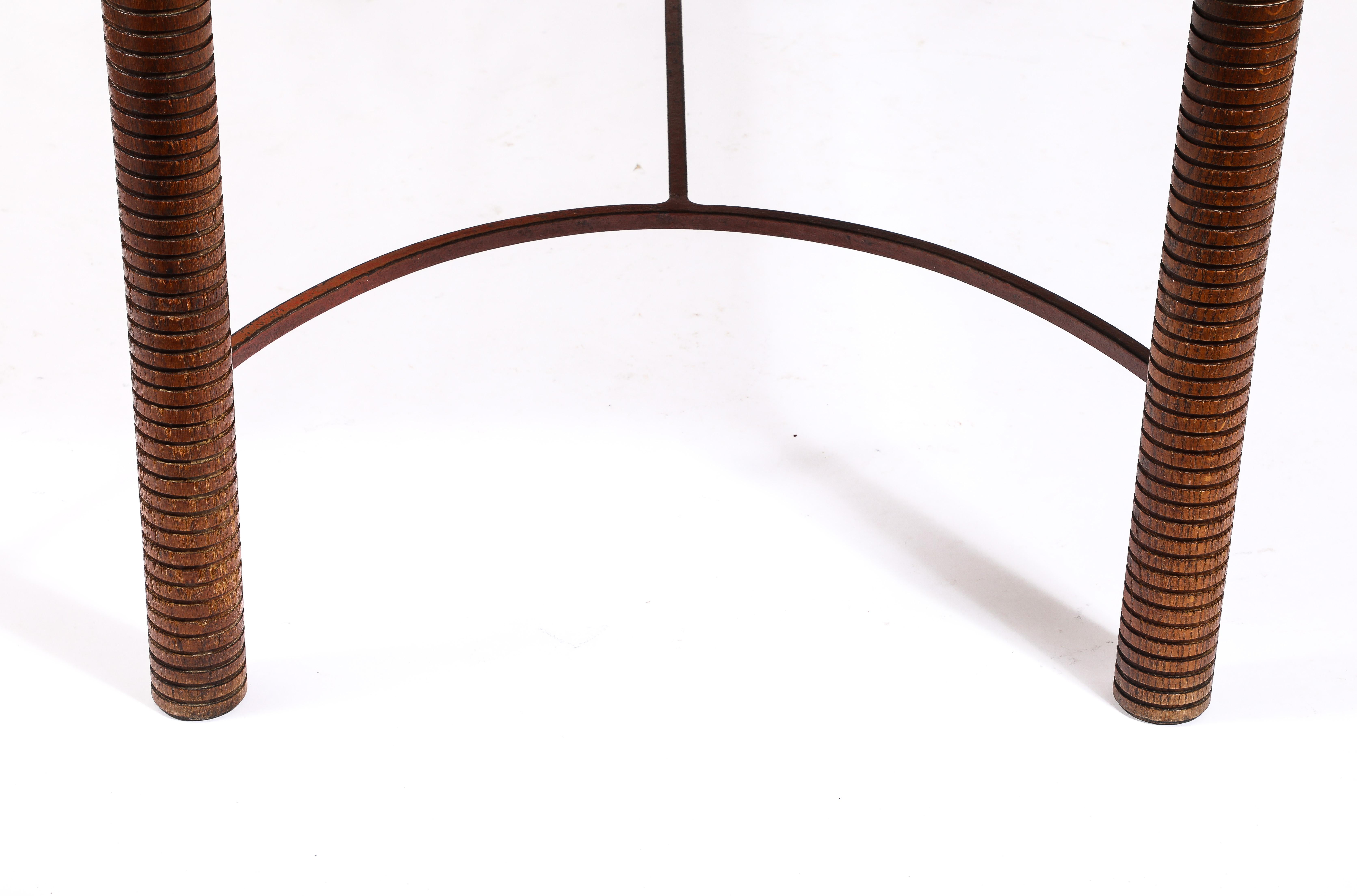 Jacques Adnet Att. Dining Table, France 1940's For Sale 6