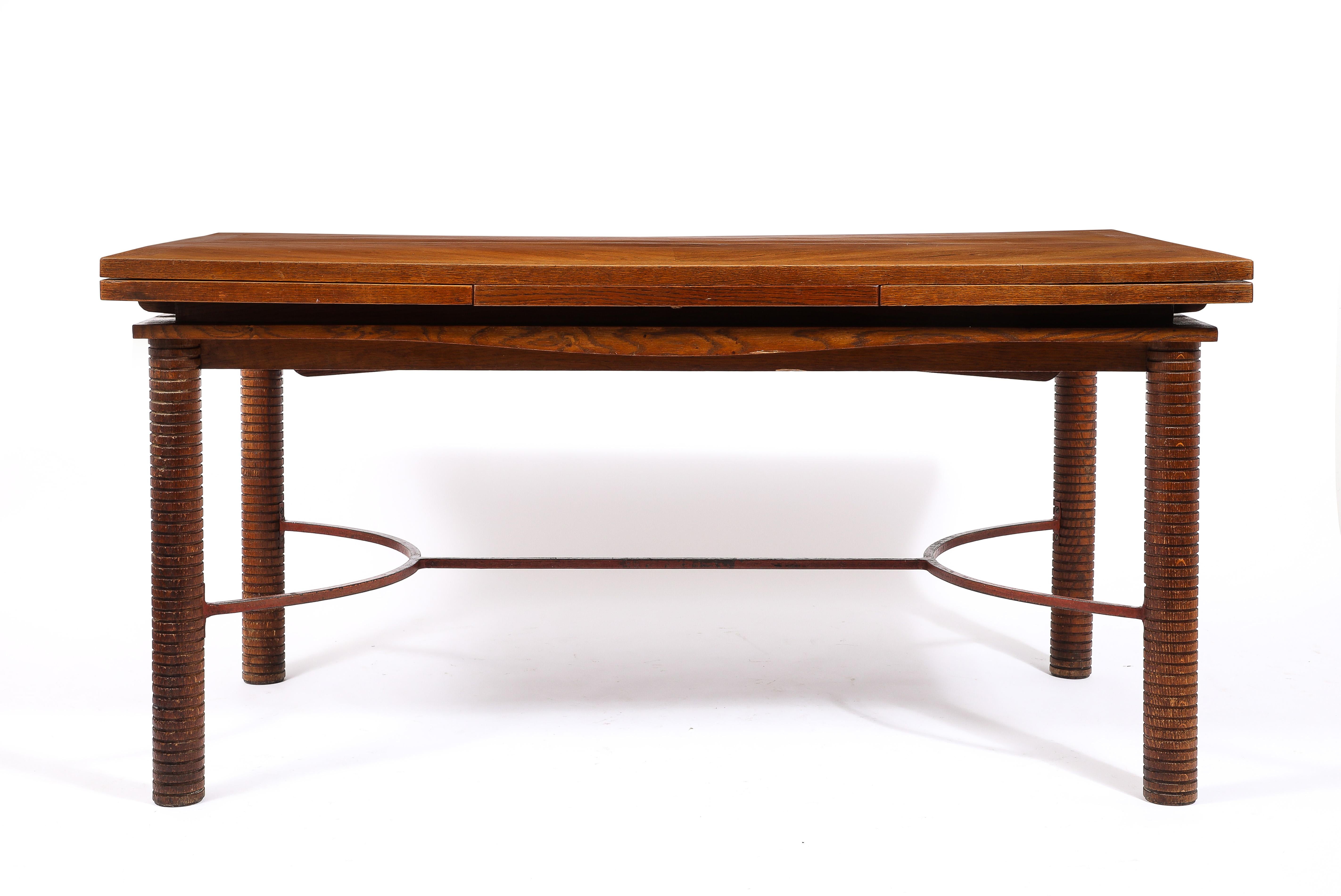 Art Deco Jacques Adnet Att. Dining Table, France 1940's For Sale