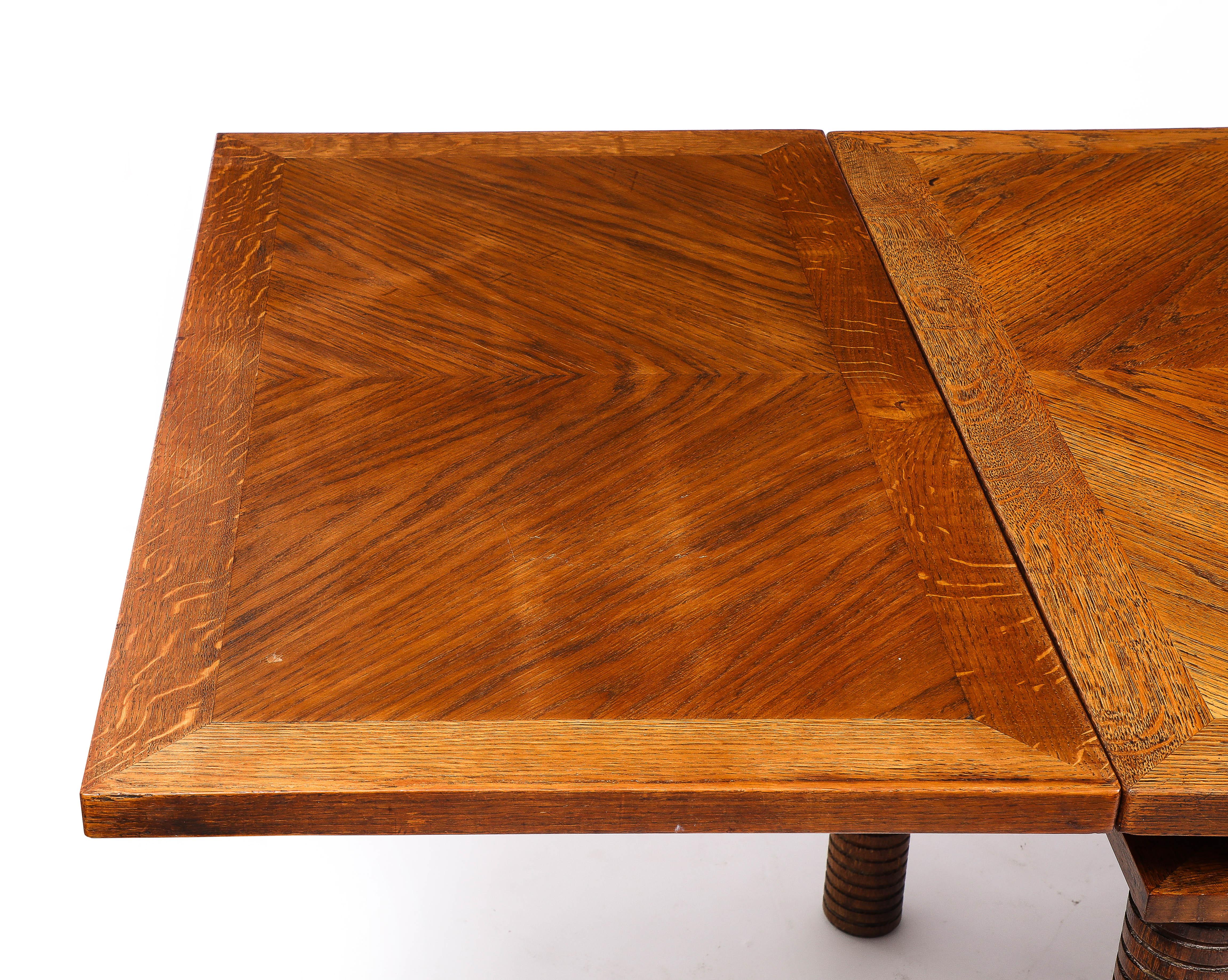 20th Century Jacques Adnet Att. Dining Table, France 1940's For Sale