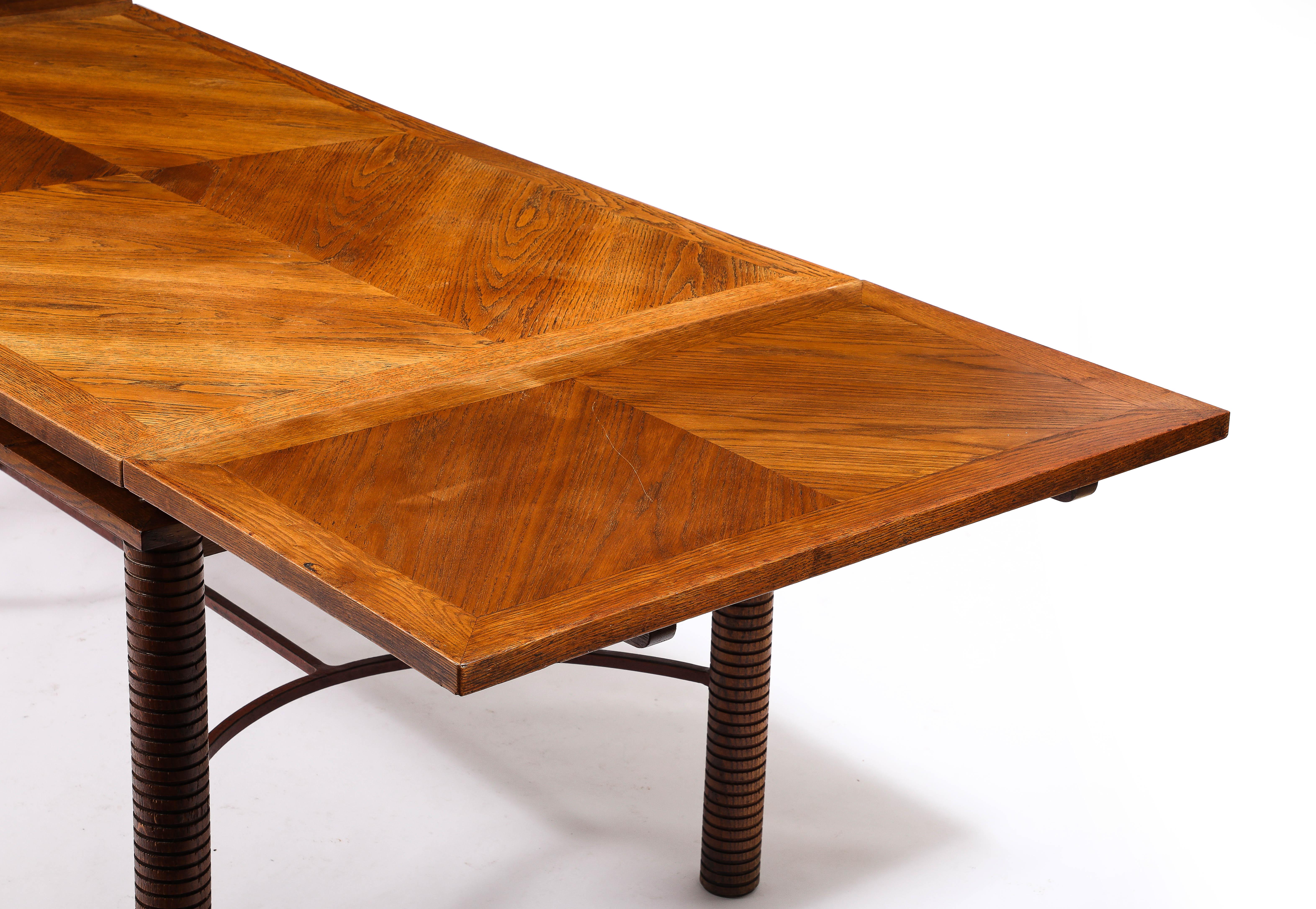 Jacques Adnet Att. Dining Table, France 1940's For Sale 1