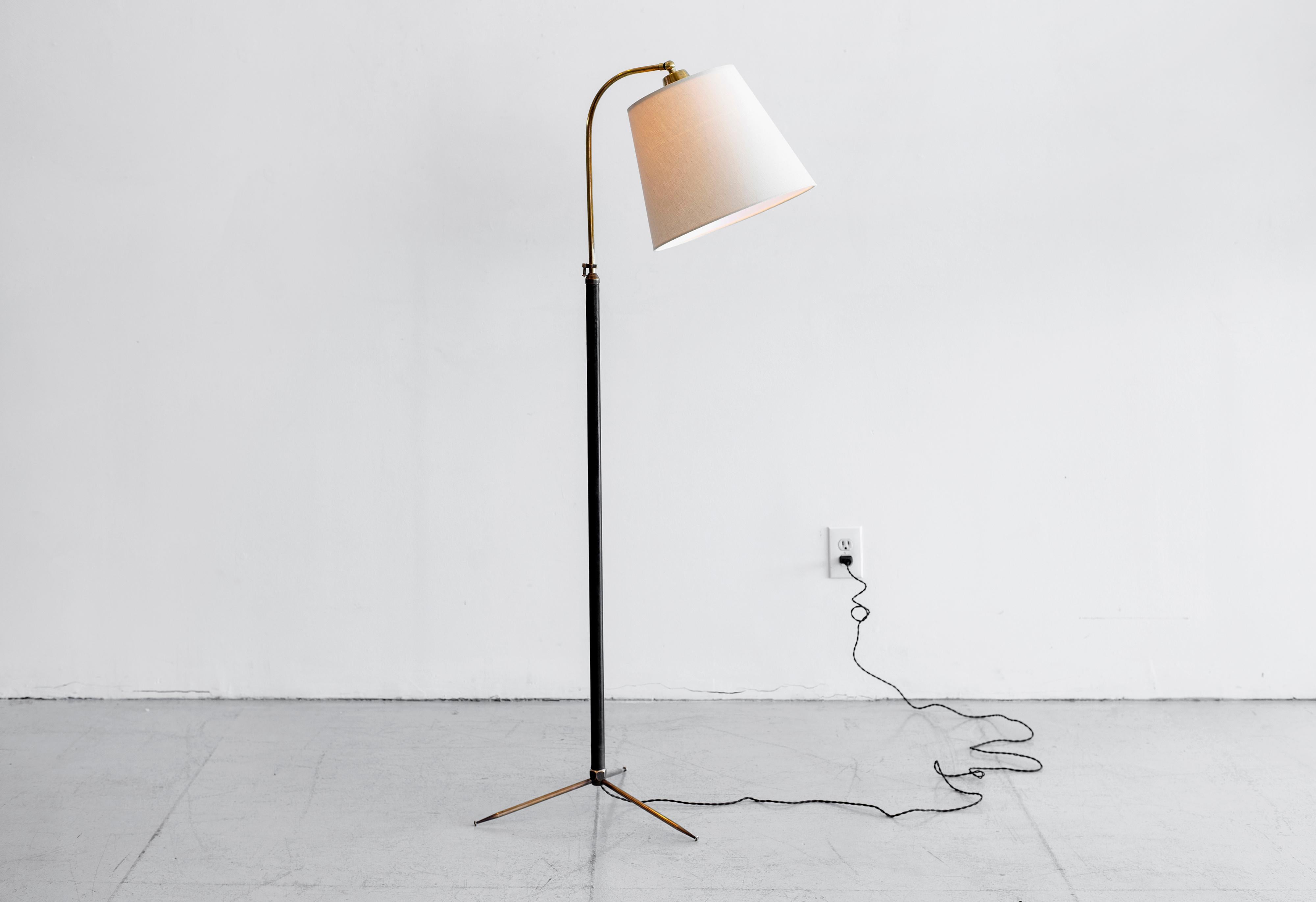 French Jacques Adnet Attributed Floor Lamp