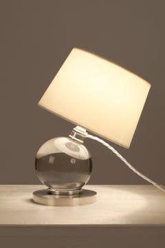 Jacques Adnet Baccarat Crystal Model 7706 Boule Lamp