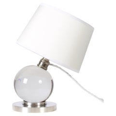 Jacques Adnet Baccarat Kristall Modell 7706 Boule Lampe