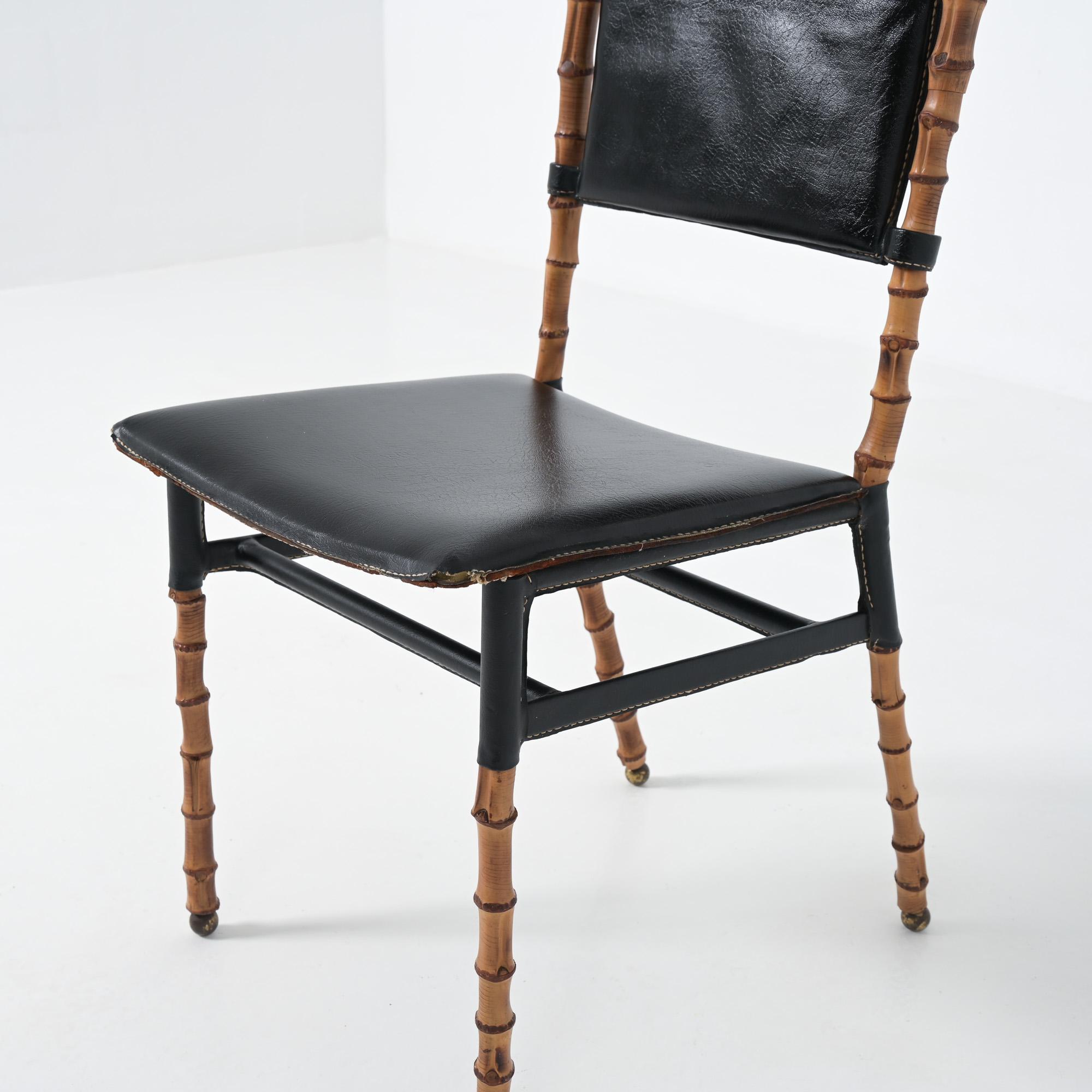 Jacques Adnet bamboo chair 3