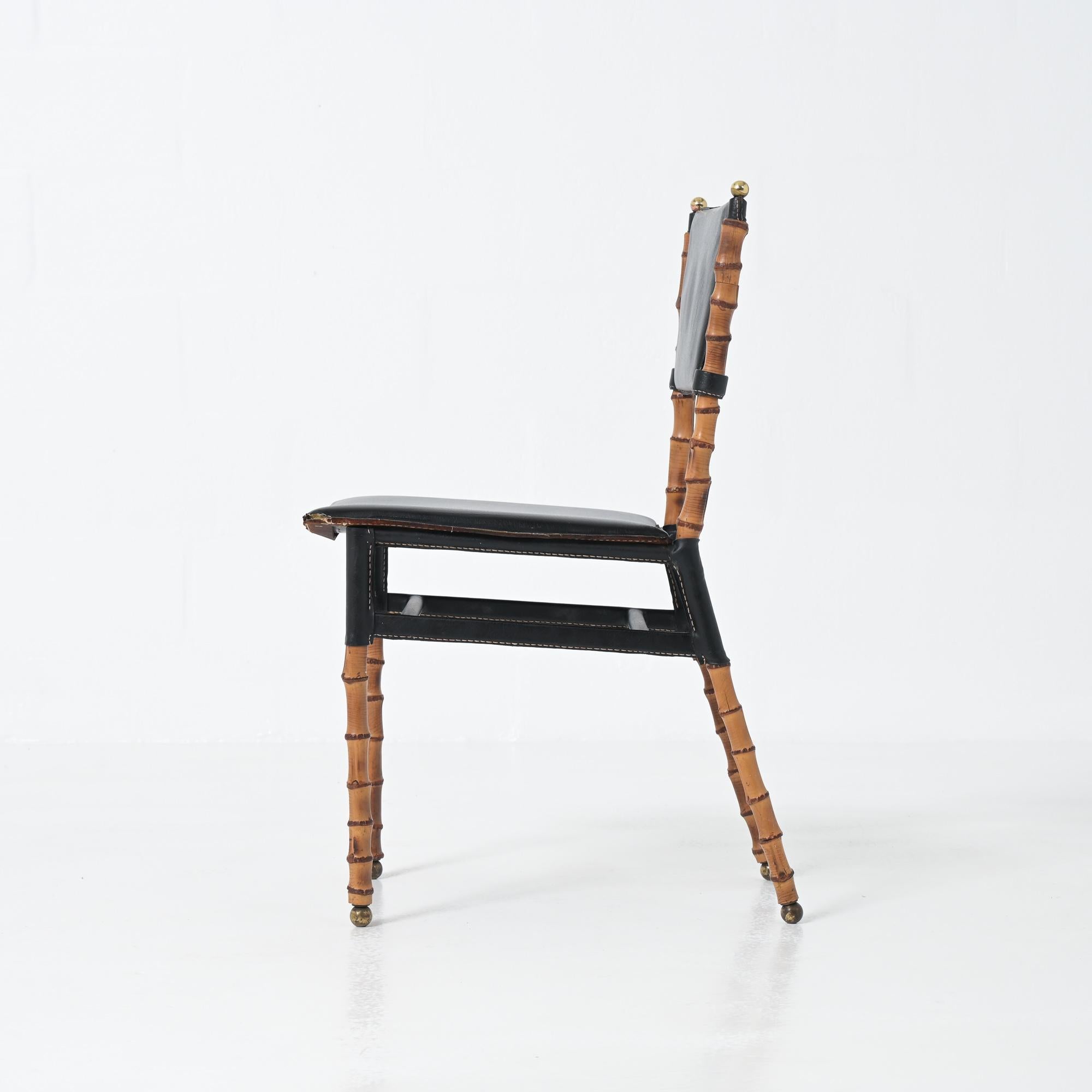 Jacques Adnet bamboo chair 12