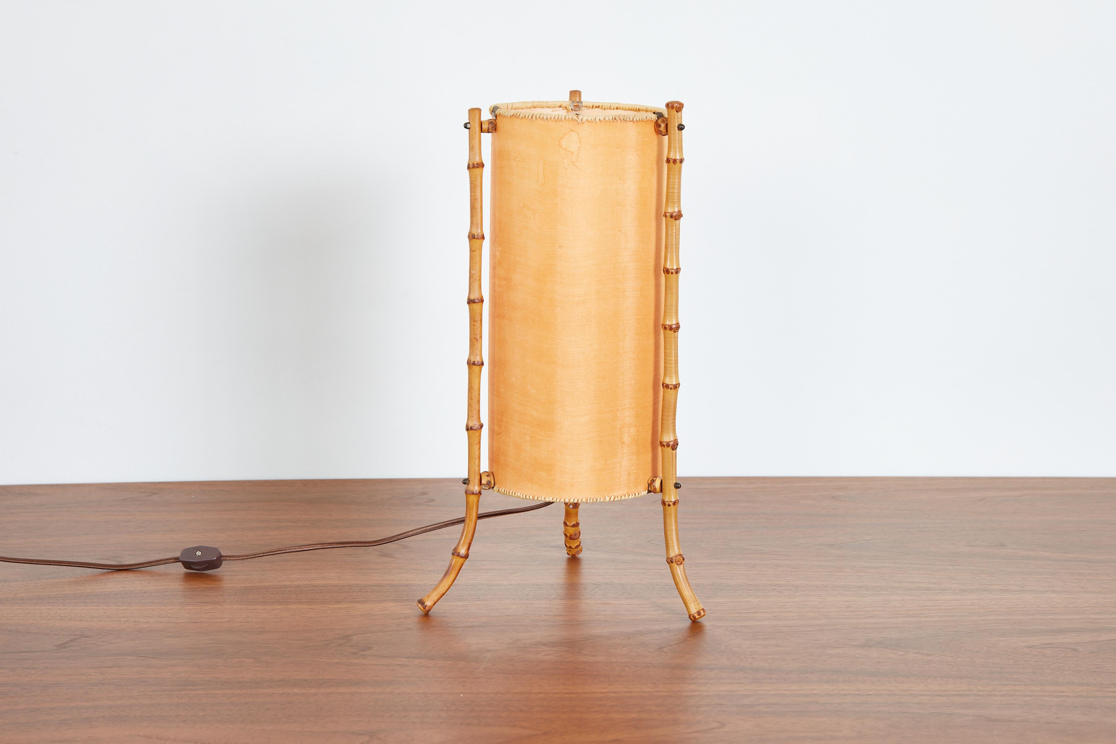 Mid-20th Century Jacques Adnet Attributed Table Lamp For Sale