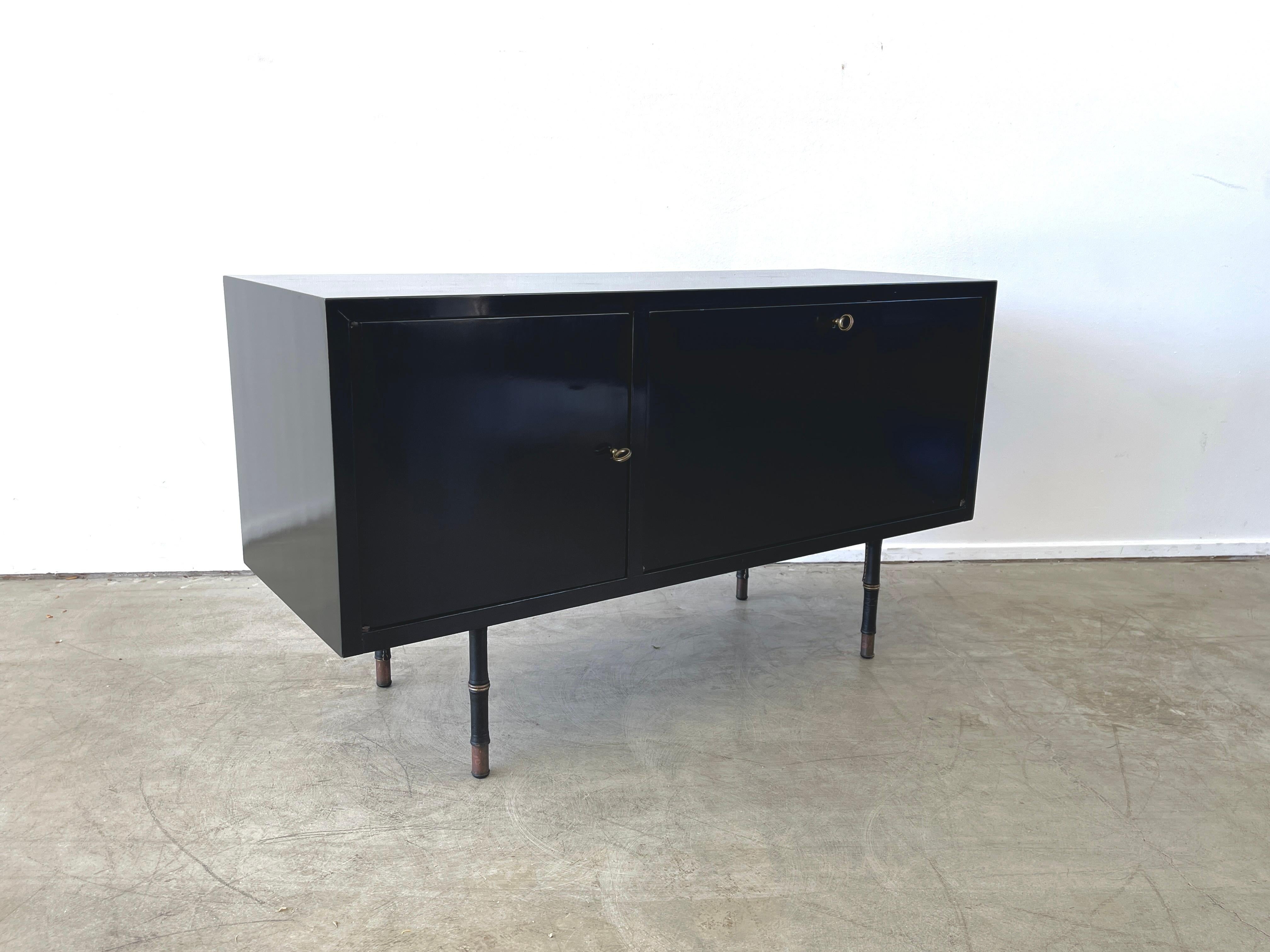 French Jacques Adnet Bar Cabinet