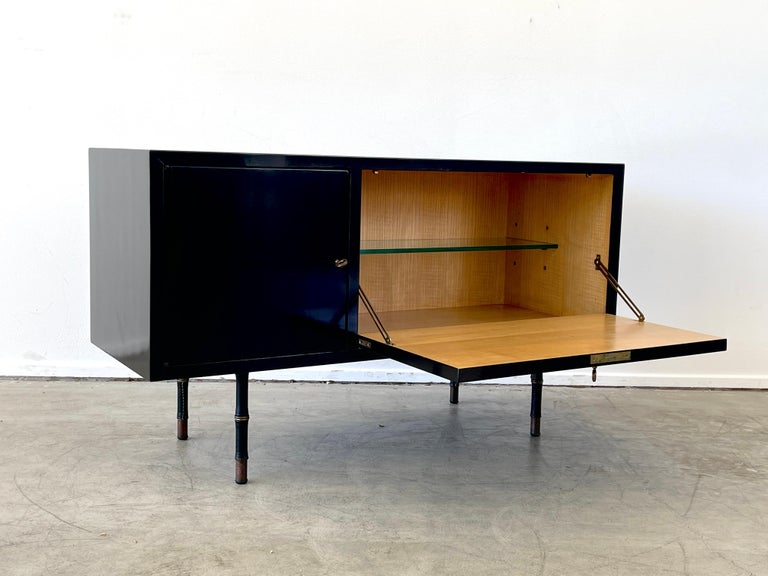 Jacques Adnet Bar Cabinet In Good Condition For Sale In Los Angeles, CA