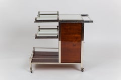 Jacques Adnet Art Deco Palisander Bar Cart