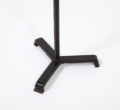 Jacques Adnet Black Leather Potence Floor Lamp, France 1940's