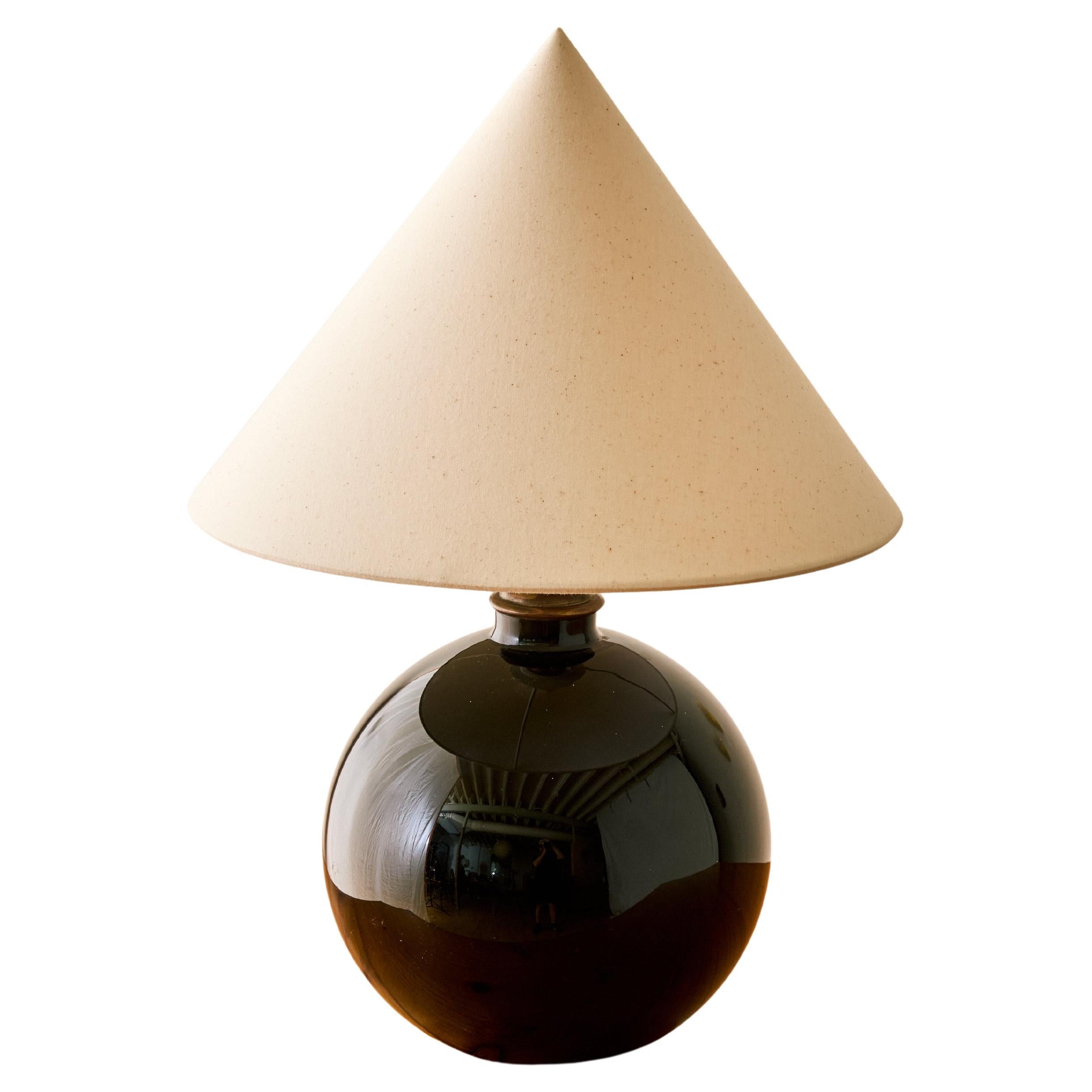 Jacques Adnet Black Table Lamp