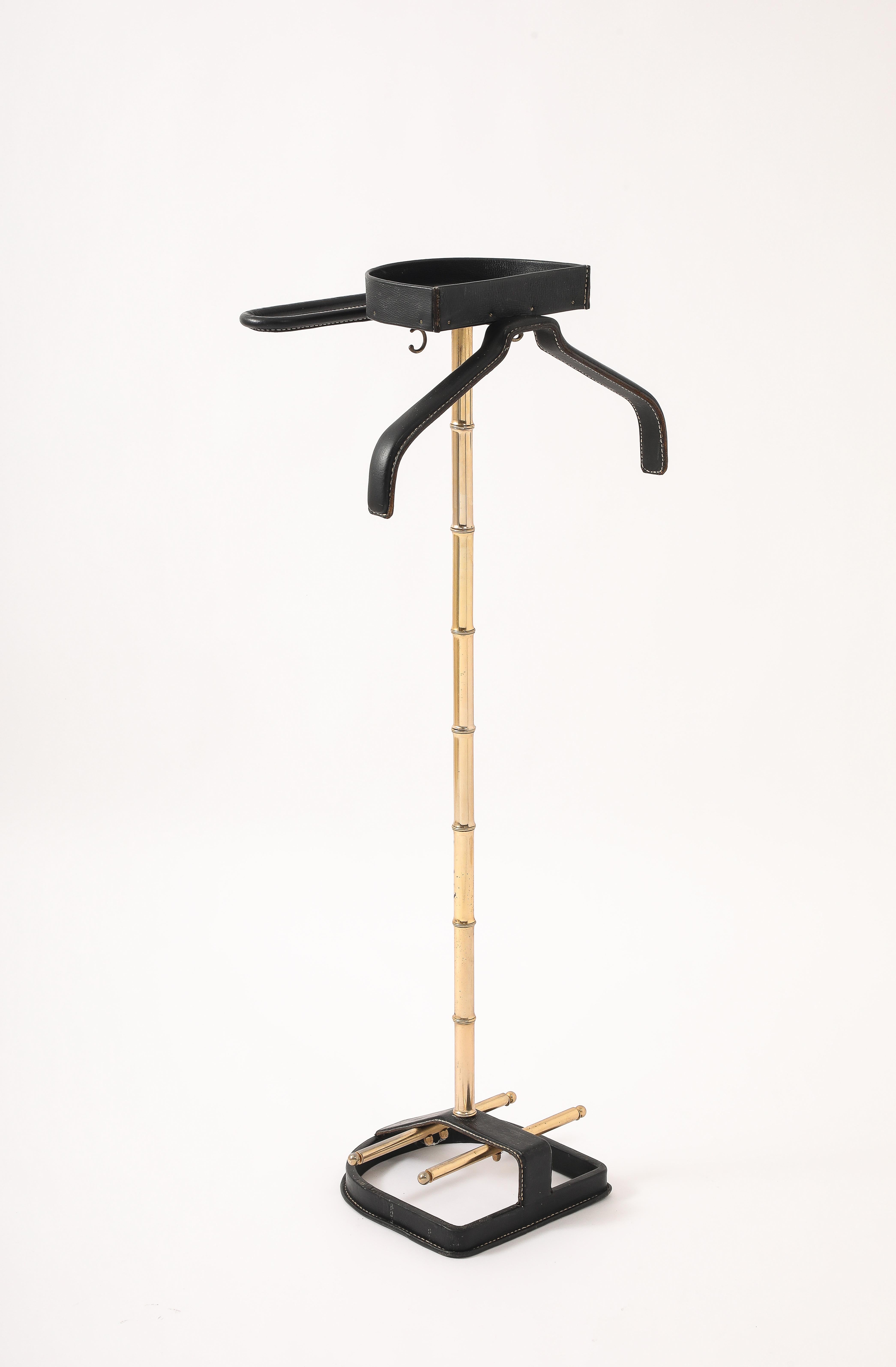 Jacques Adnet Black Valet, Francia, anni '50 in vendita 9