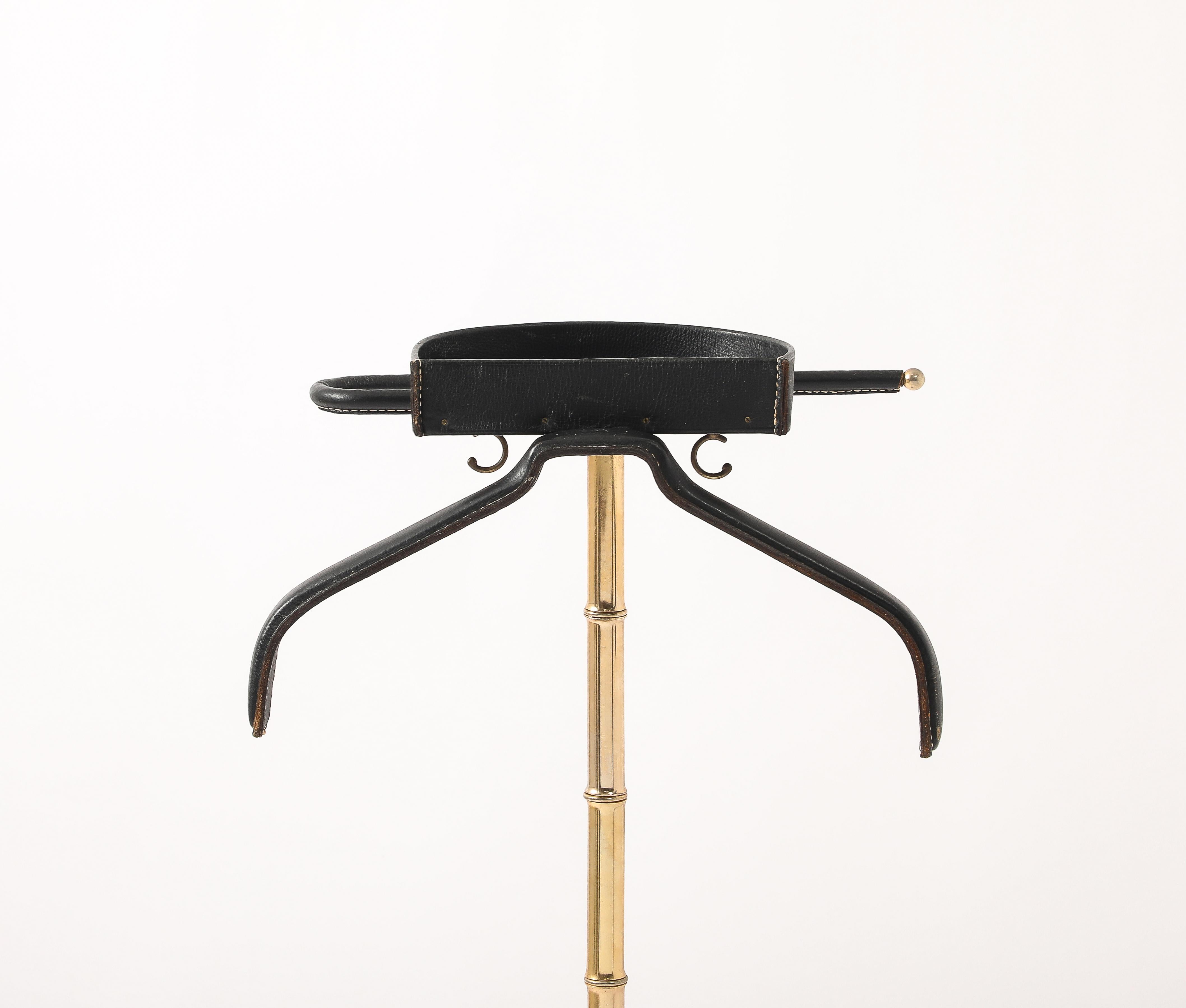 Mid-Century moderno Jacques Adnet Black Valet, Francia, anni '50 in vendita