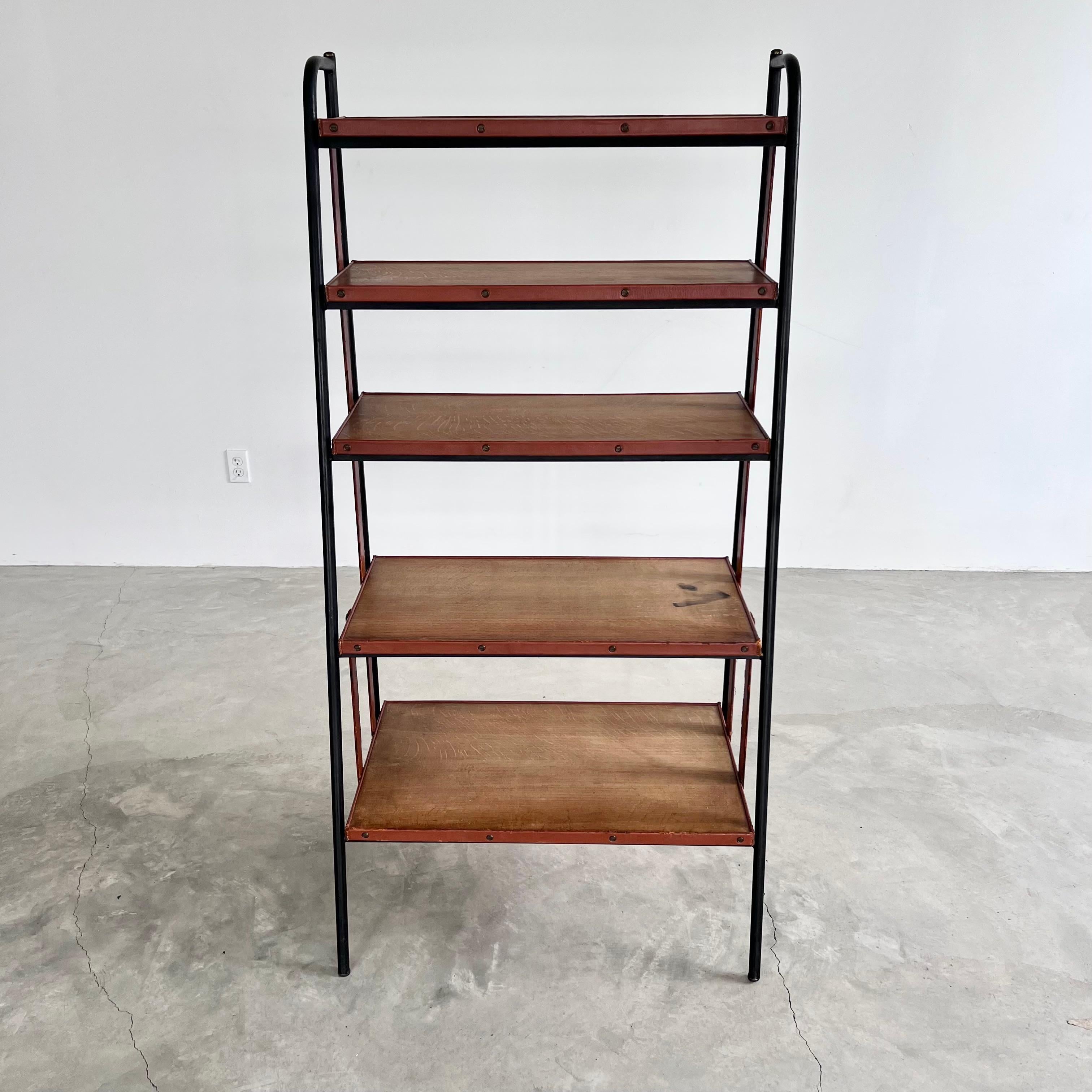 French Jacques Adnet Bookcase, 1950s France For Sale