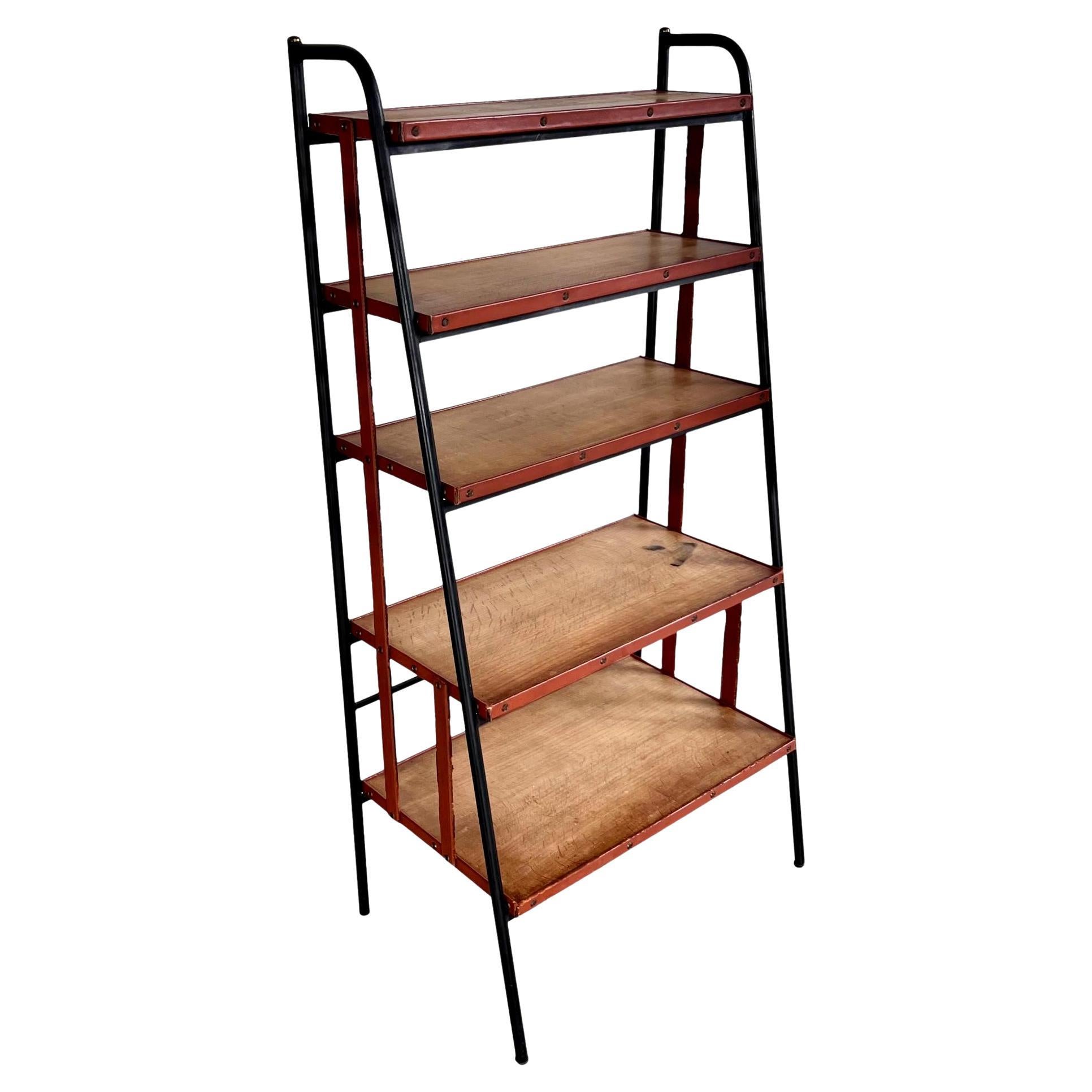 Jacques Adnet Bookcase, 1950s France For Sale