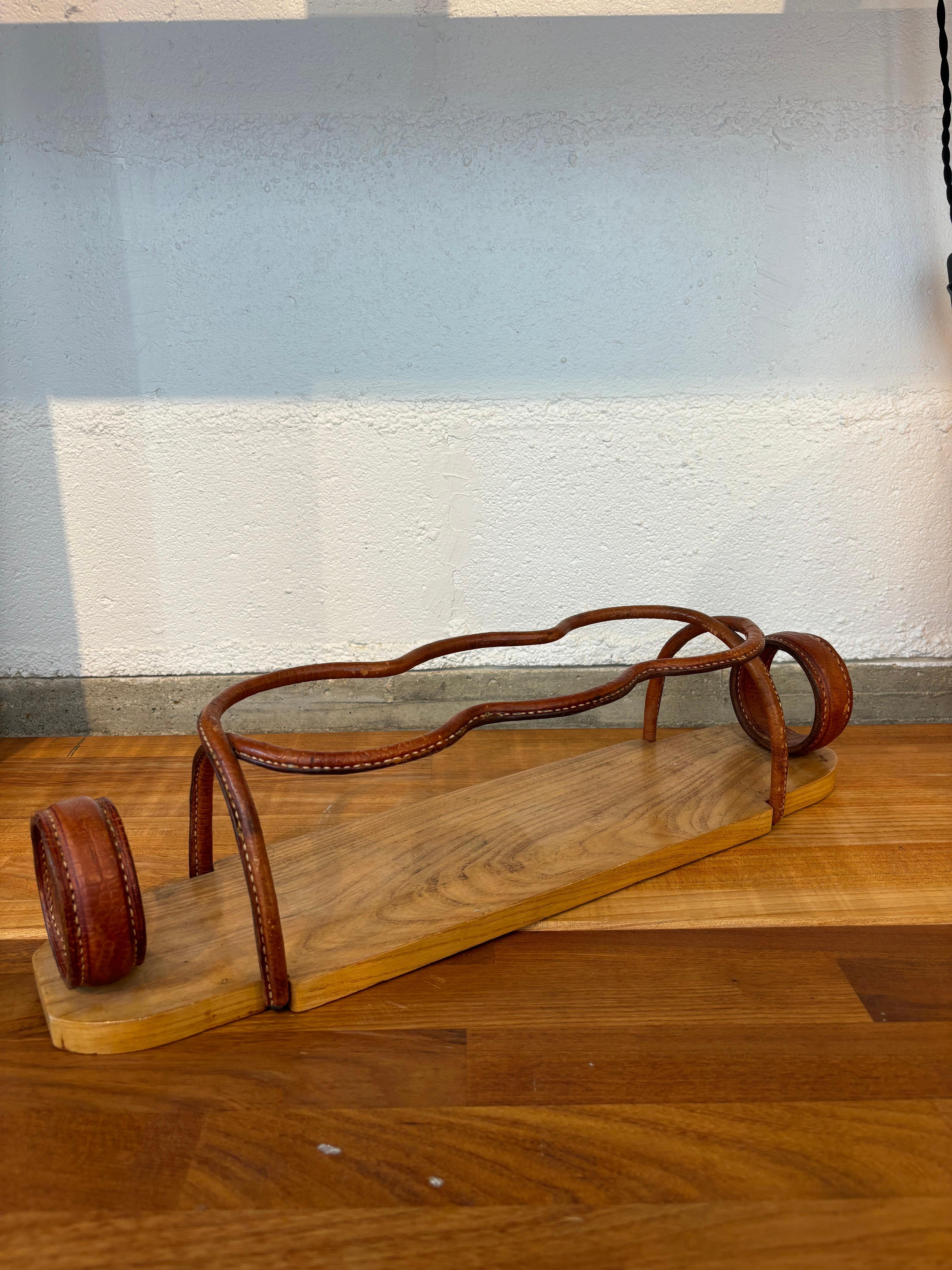 Mid-Century Modern Jacques Adnet bottle holder For Sale