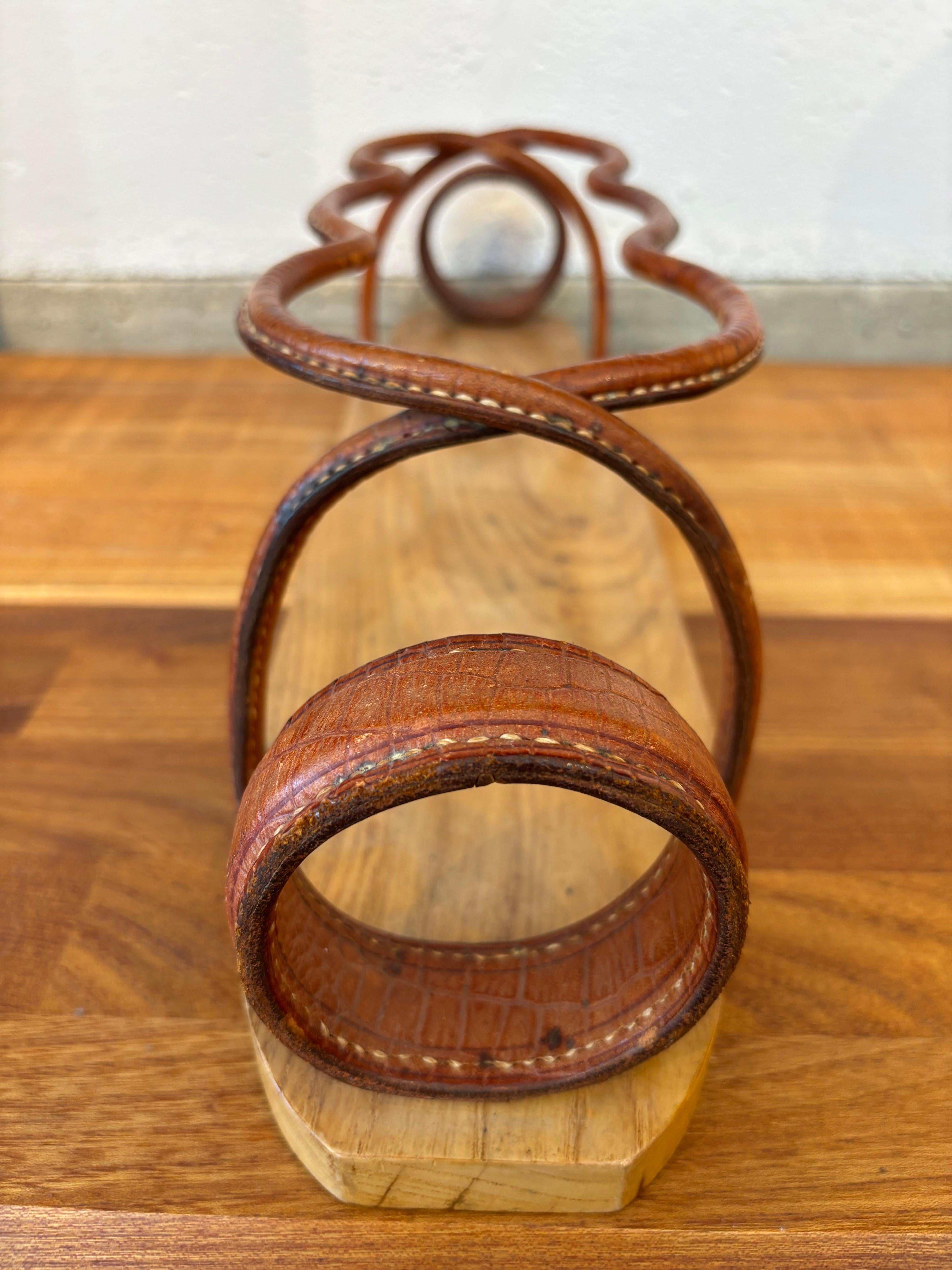 Jacques Adnet bottle holder In Good Condition For Sale In SAINT-OUEN-SUR-SEINE, FR