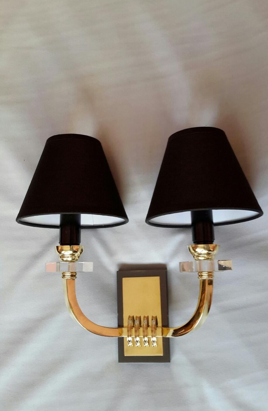 Jacques Adnet Bronze Neoclassical Sconces, France, 1950 For Sale 5