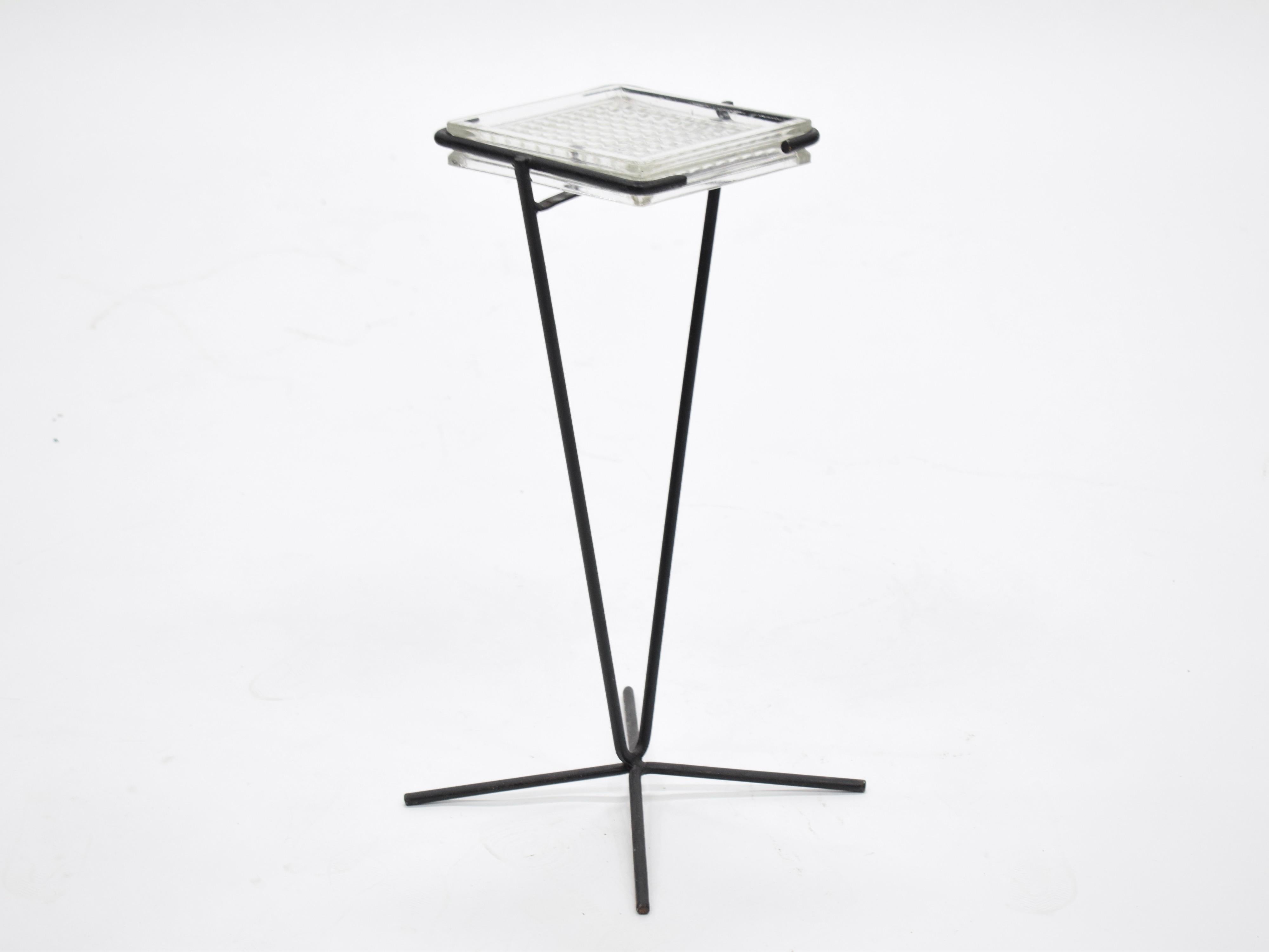 Art Deco Jacques Adnet Catchall and Ash Tray Table  