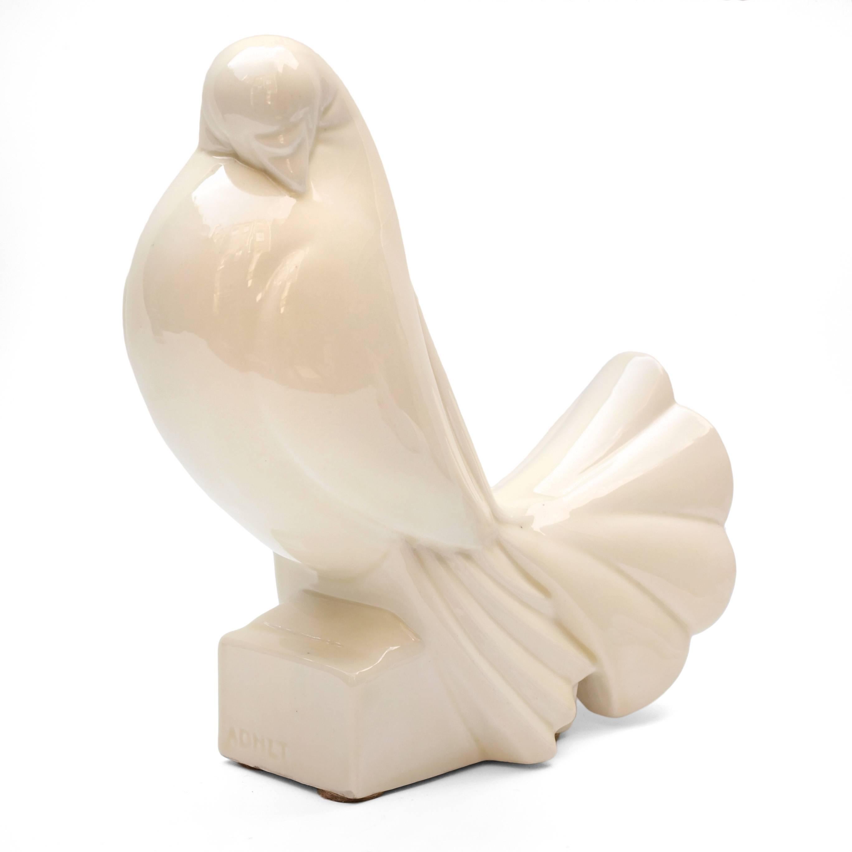 Jacques Adnet, Ceramic Turtledove, 1925 In Excellent Condition In London, GB