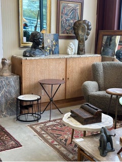 Jacques Adnet cerused oak cabinet