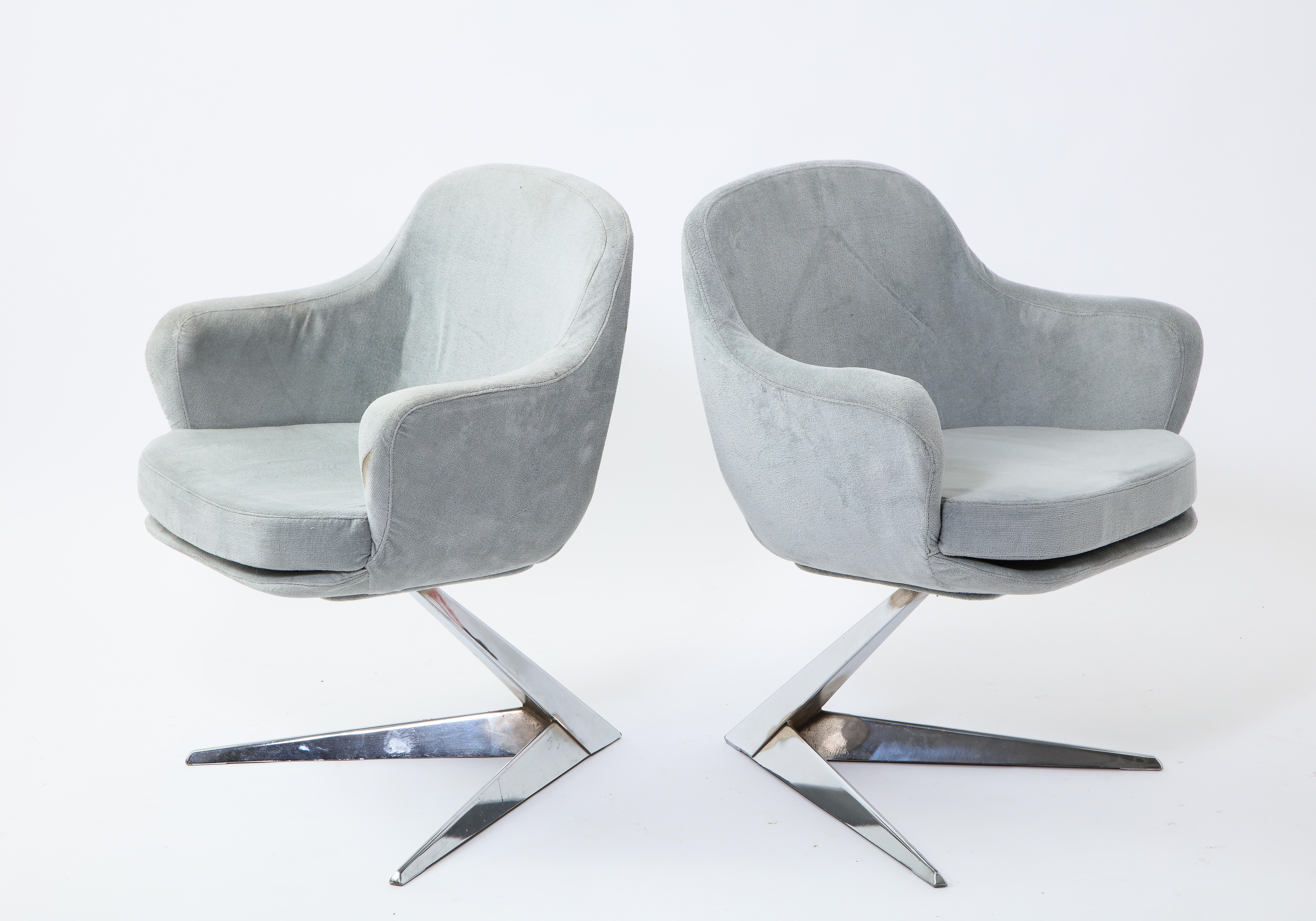 Jacques Adnet Chairs for Air France, France 1960’s In Good Condition For Sale In New York, NY
