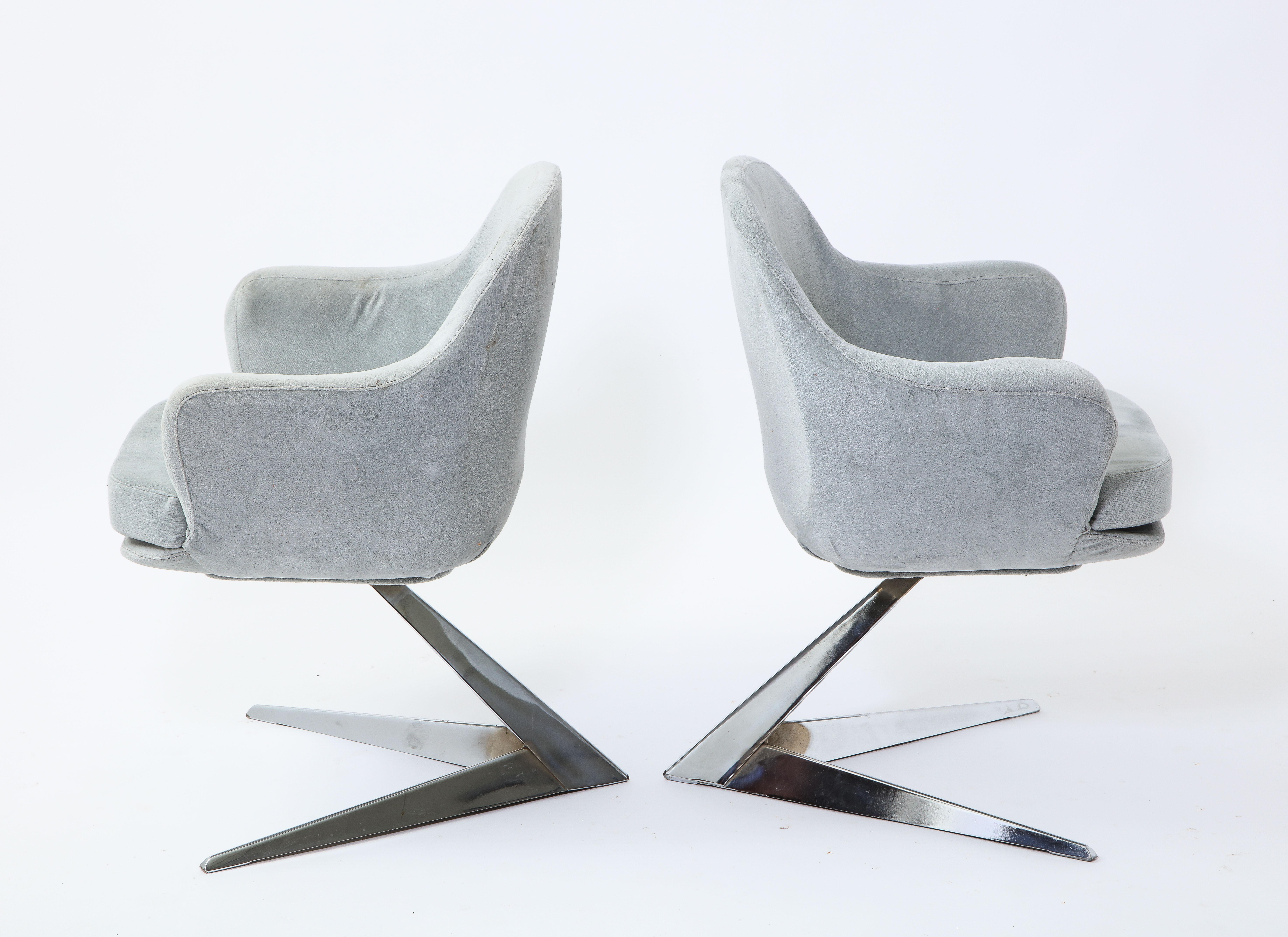 20th Century Jacques Adnet Chairs for Air France, France 1960’s For Sale