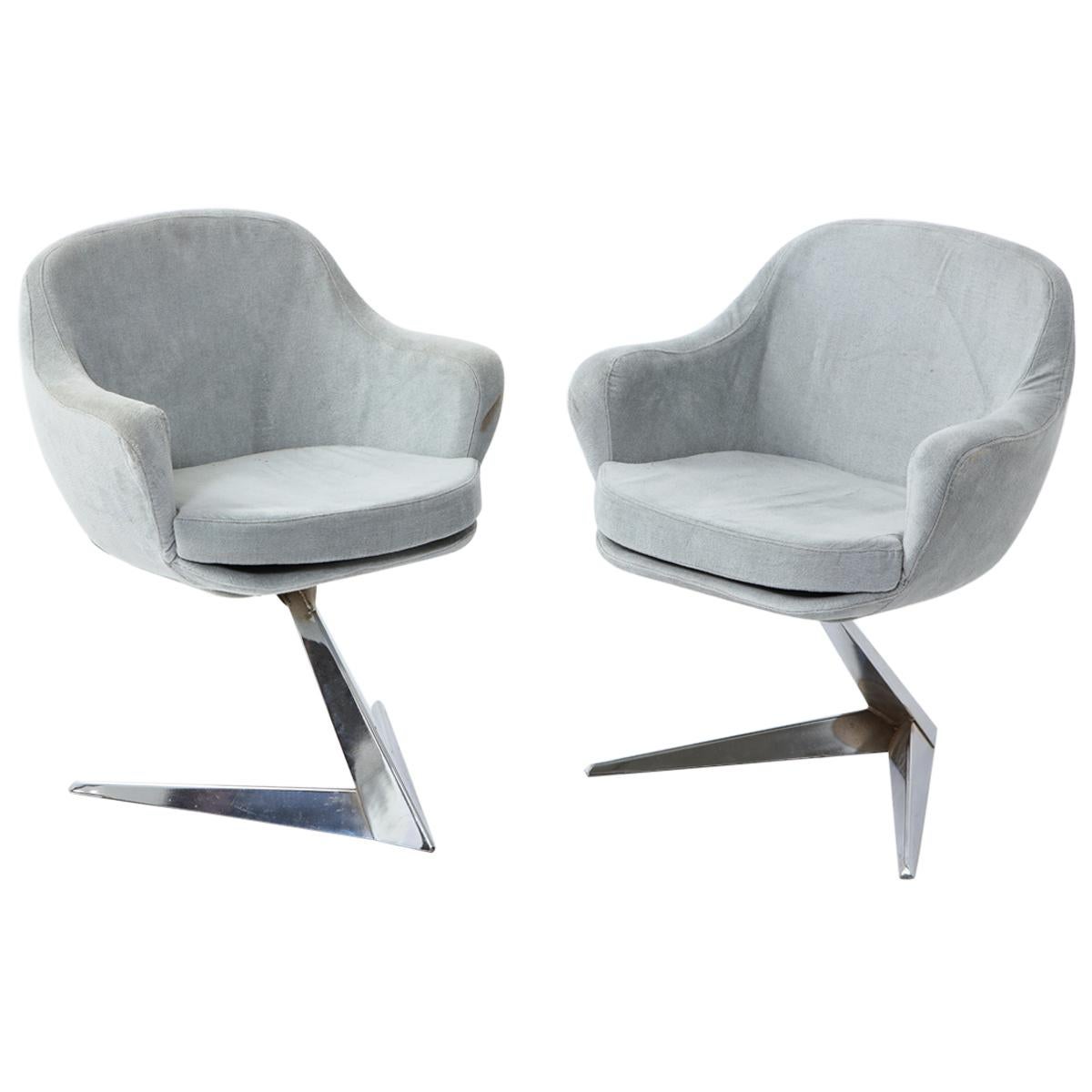 Chaises Jacques Adnet pour Air France, France années 1960