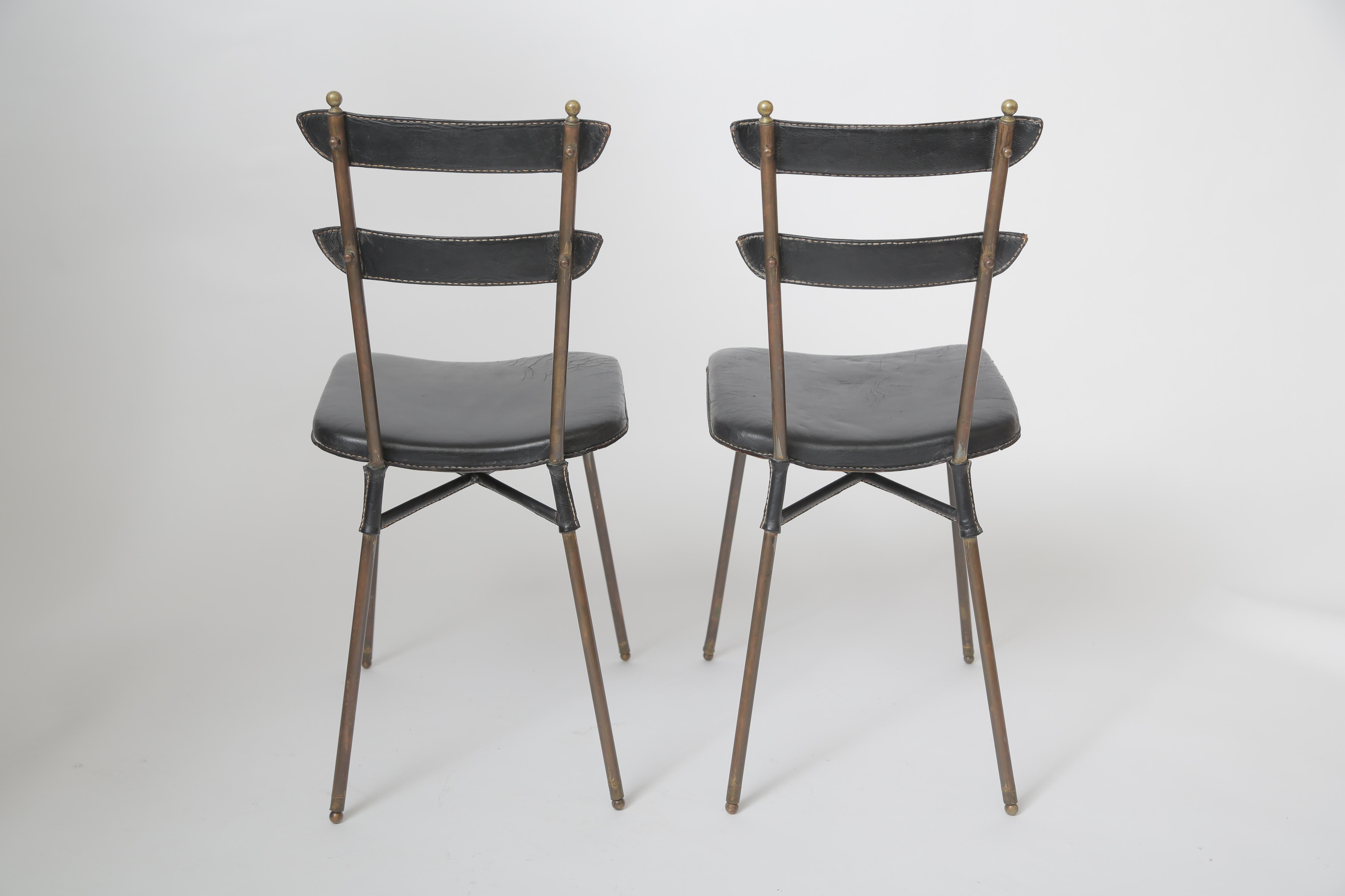 Jacques Adnet Chairs In Good Condition In West Palm Beach, FL
