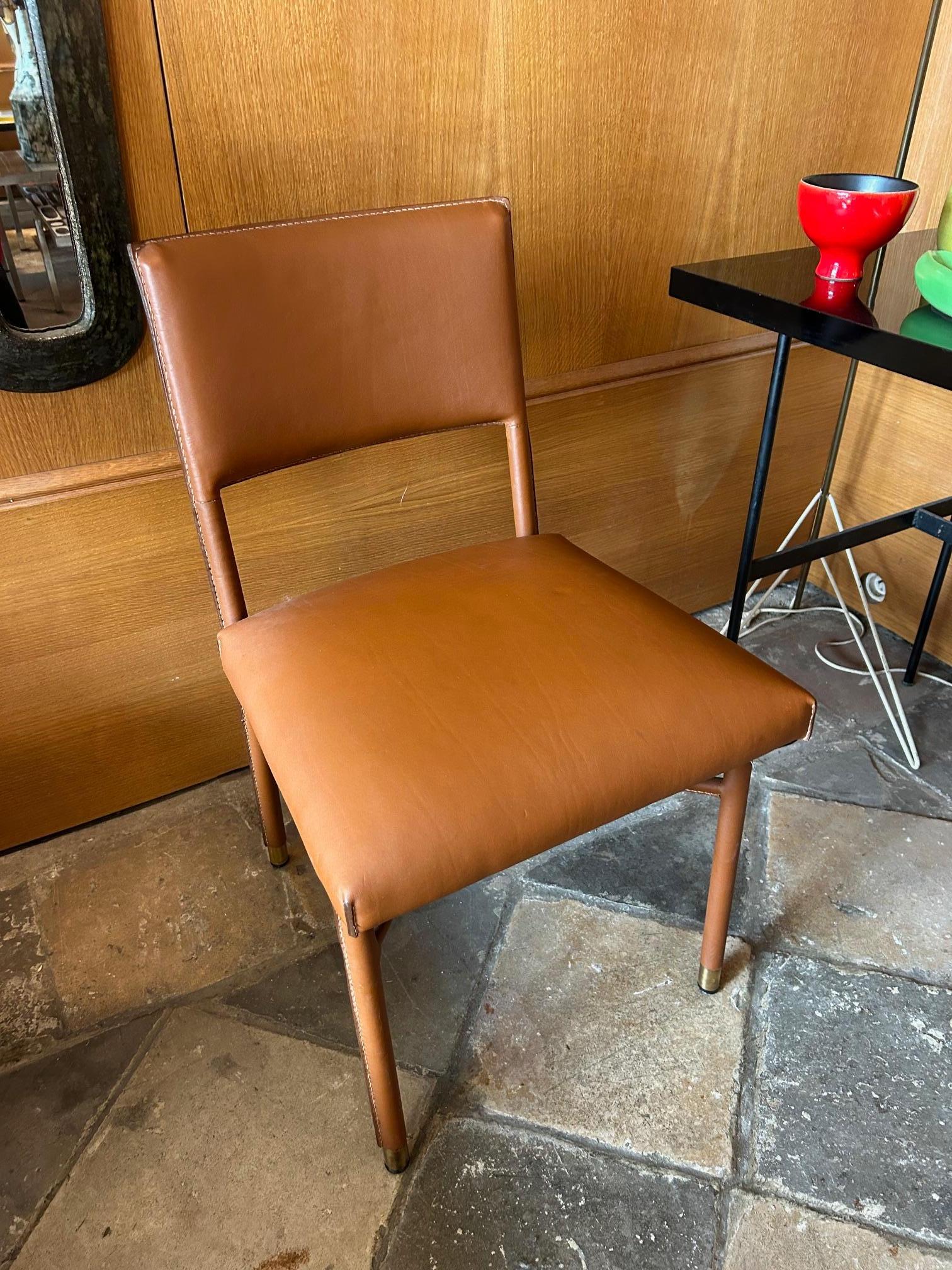 Jacques Adnet chairs In Excellent Condition For Sale In Paris, FR