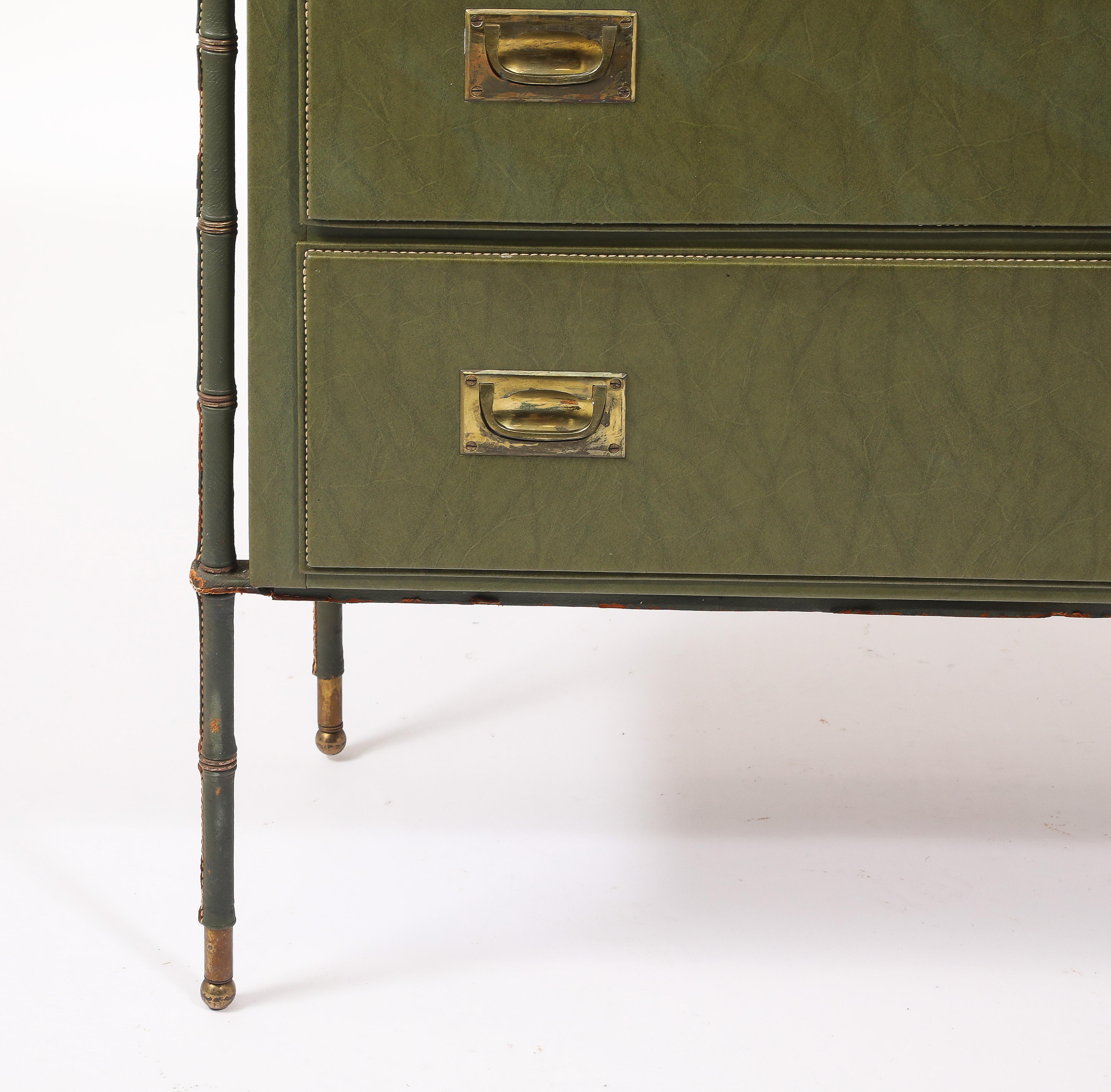 Mid-Century Modern Jacques Adnet Chest of Drawers, France 1950's For Sale