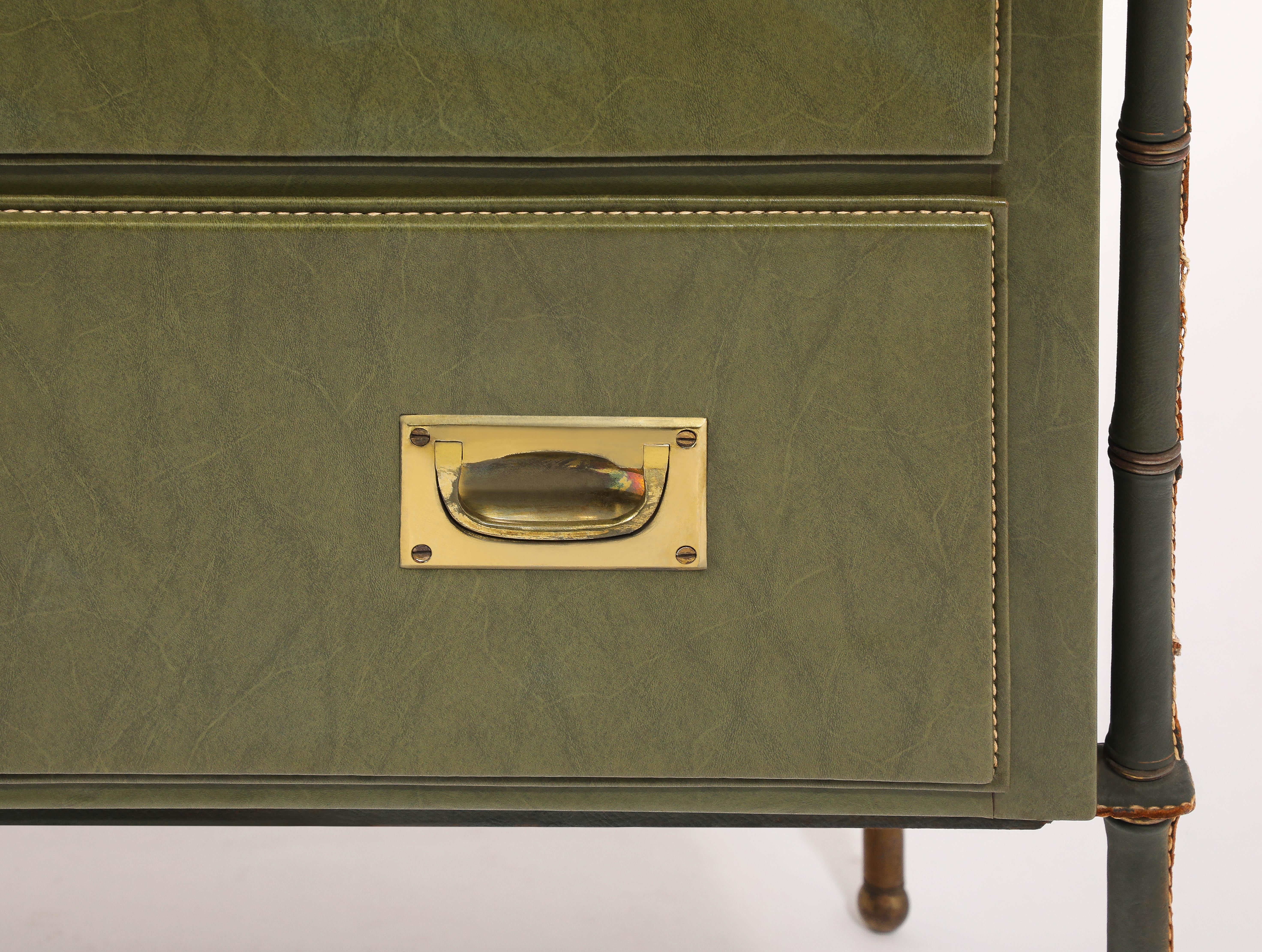 Jacques Adnet Chest of Drawers, France 1950's In Good Condition For Sale In New York, NY
