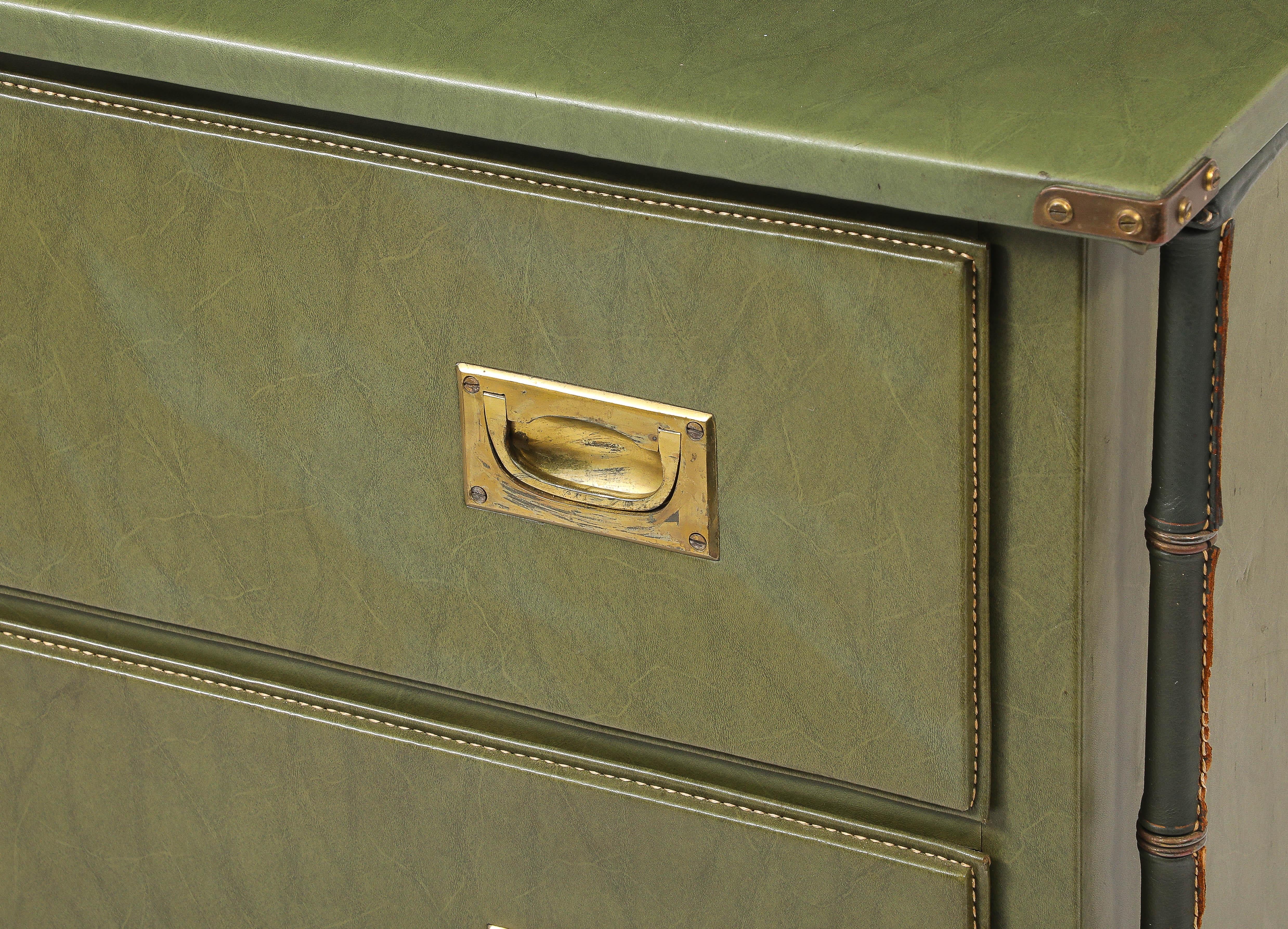 Brass Jacques Adnet Chest of Drawers, France 1950's For Sale