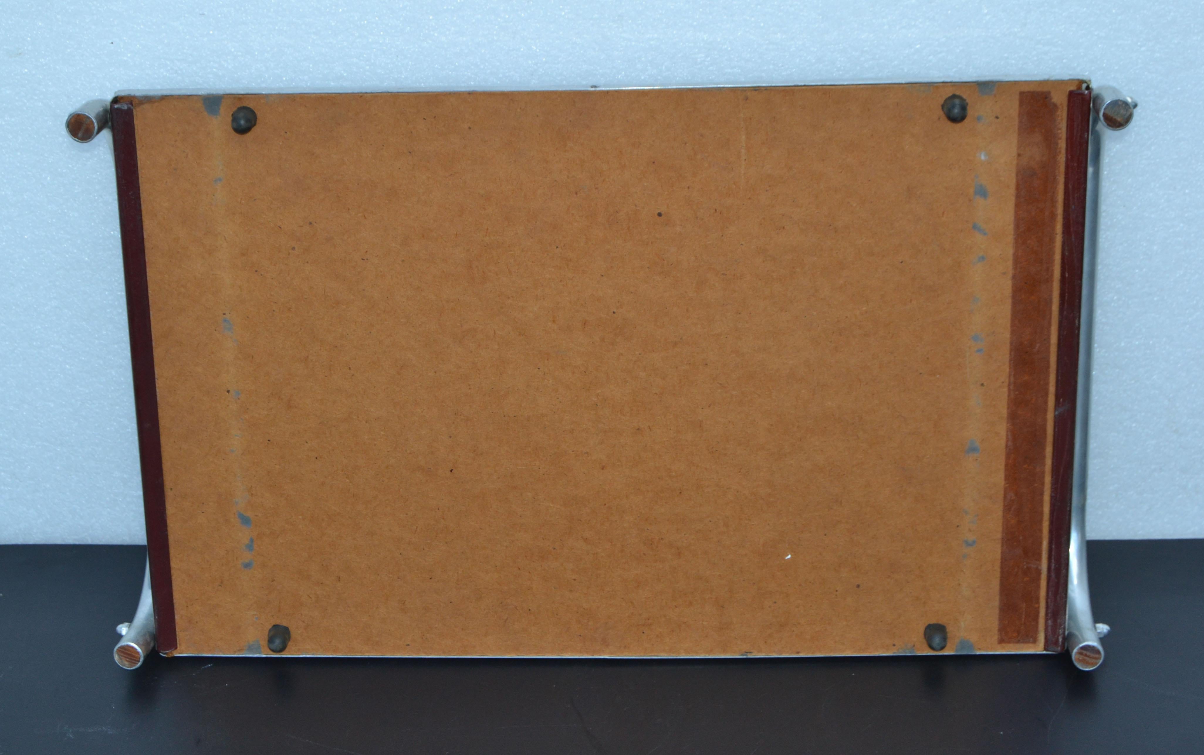 Carro de bar cromado y espejado de 2 pisos Jacques Adnet Botellero, Francia, 1950 en venta 4