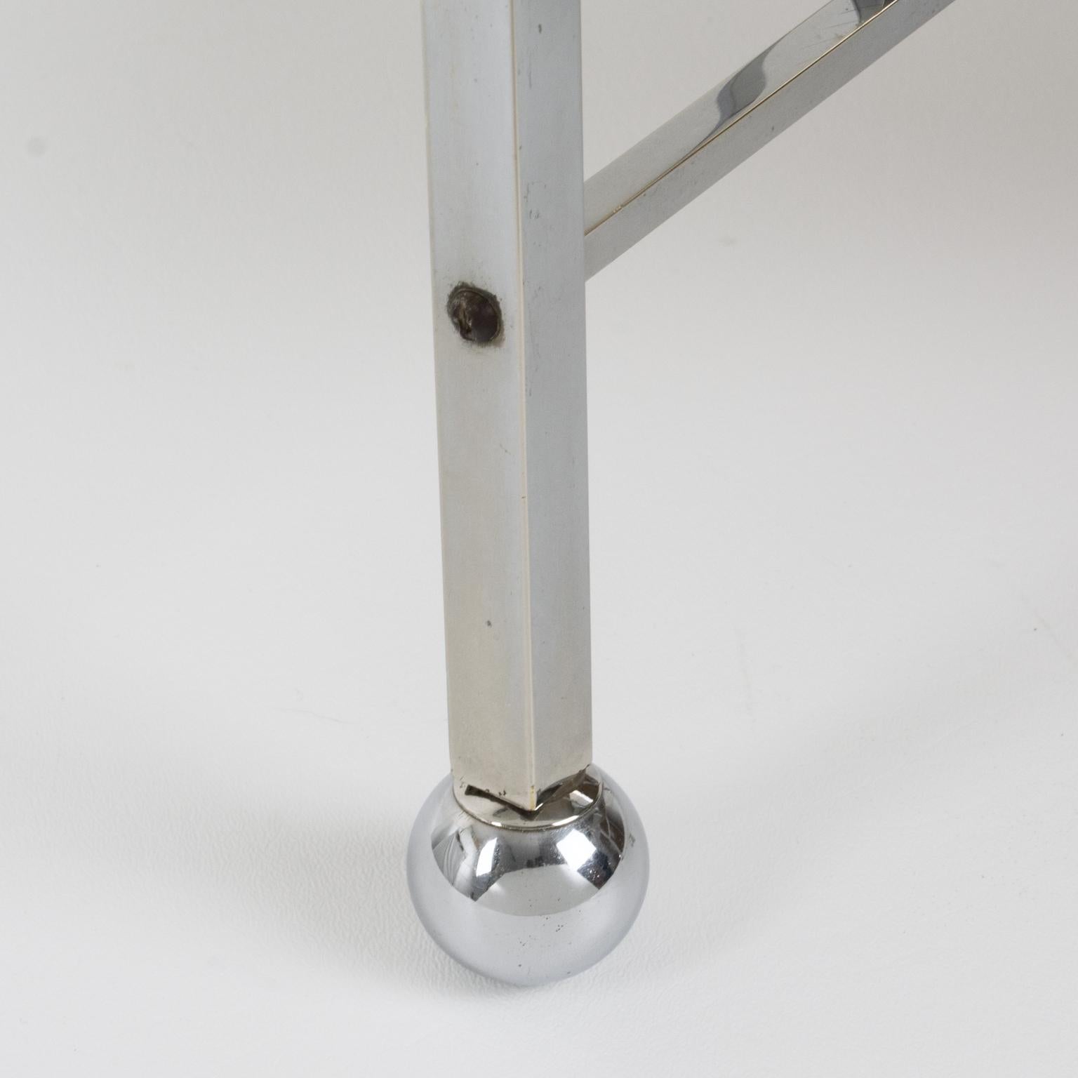Jacques Adnet Chrome Side Table or Bar Cart, circa 1930 For Sale 1
