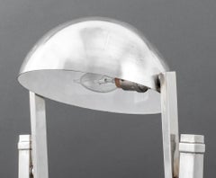 Jacques Adnet Chromed Table Lamp, ca. 1930