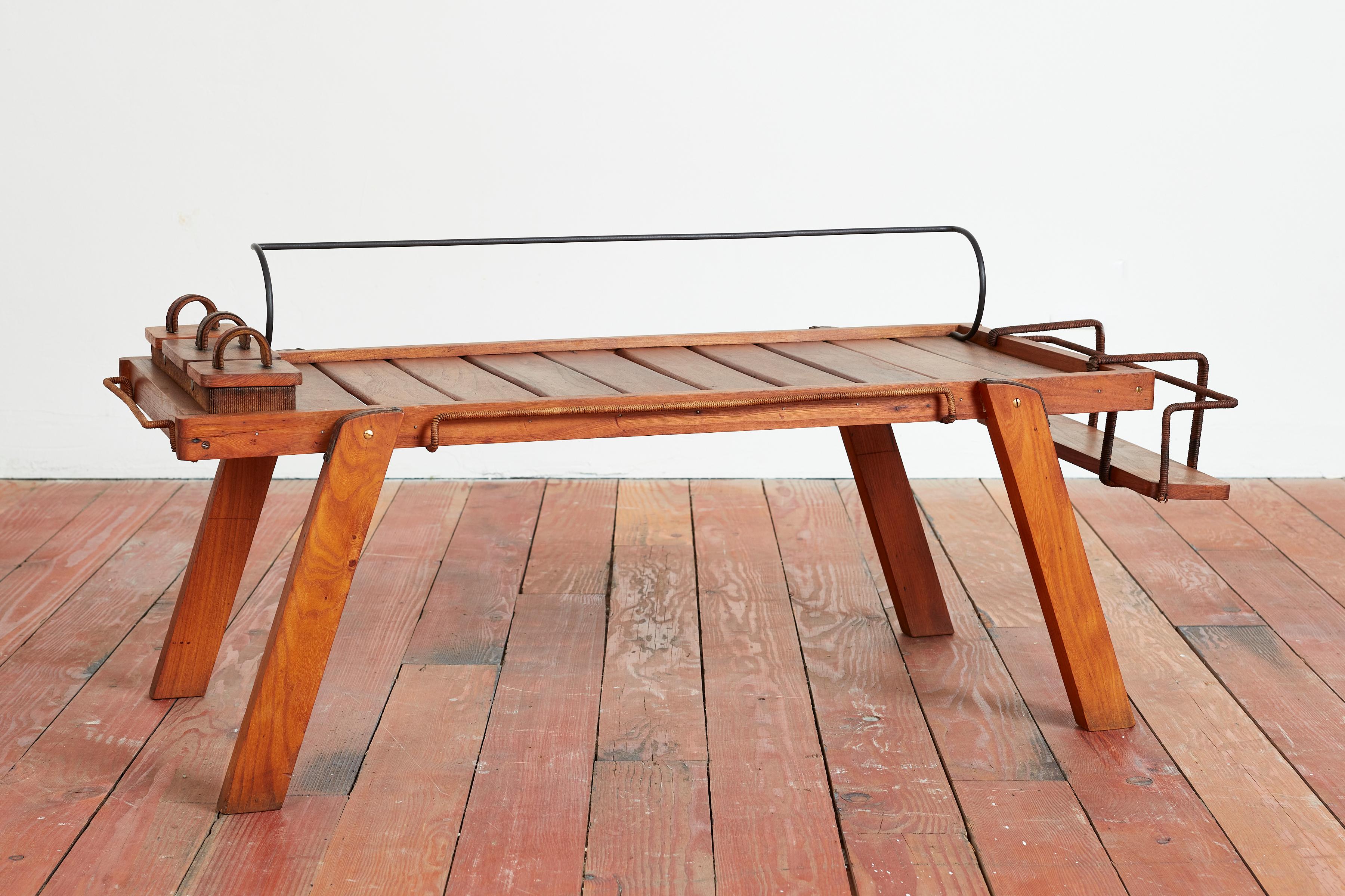 French Jacques Adnet Coffee Table For Sale