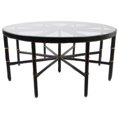 Unique Coffee Table Stitched Leather