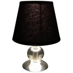Jacques Adnet Crystal Table Lamp, France, 1950