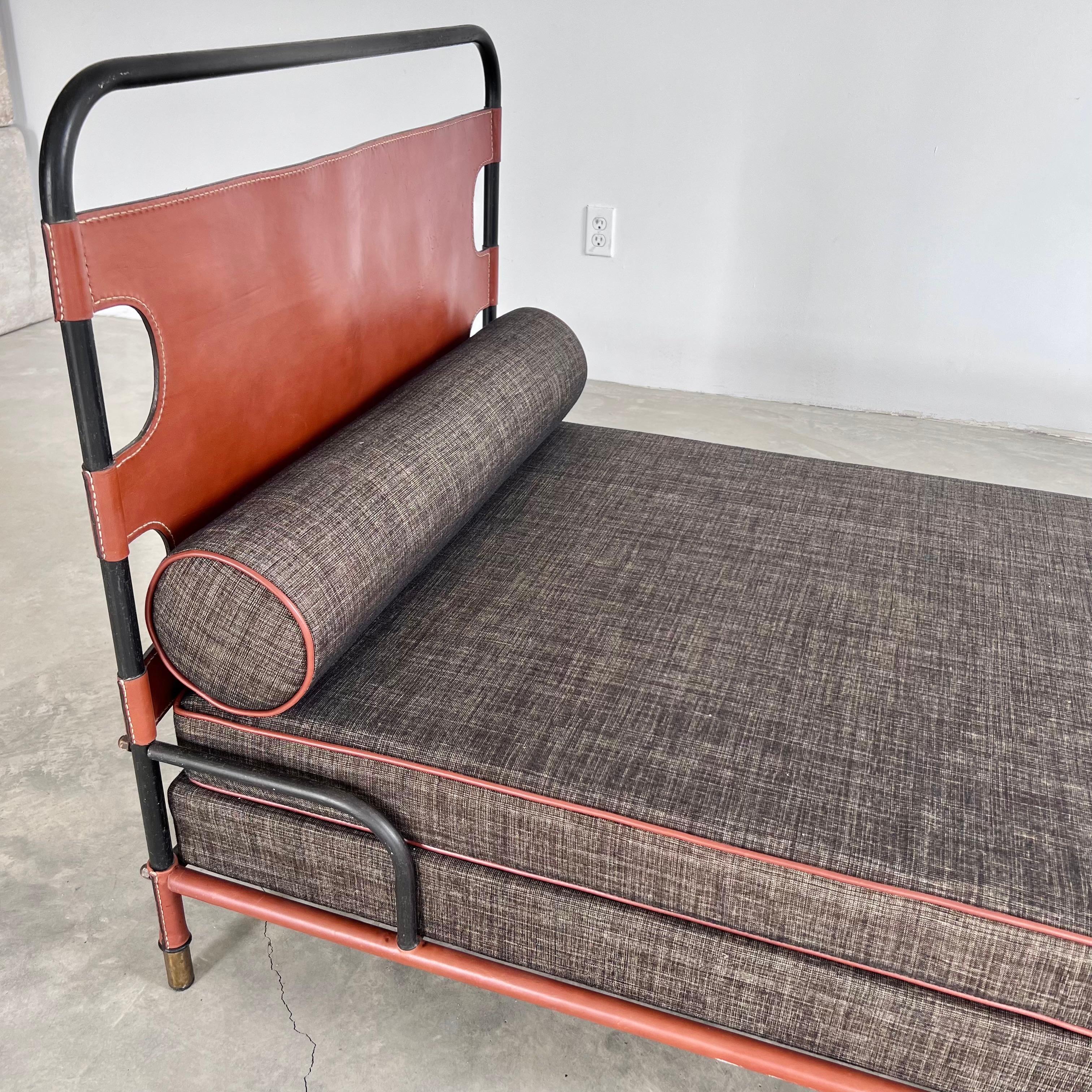 French Jacques Adnet Daybed, 1950s France For Sale