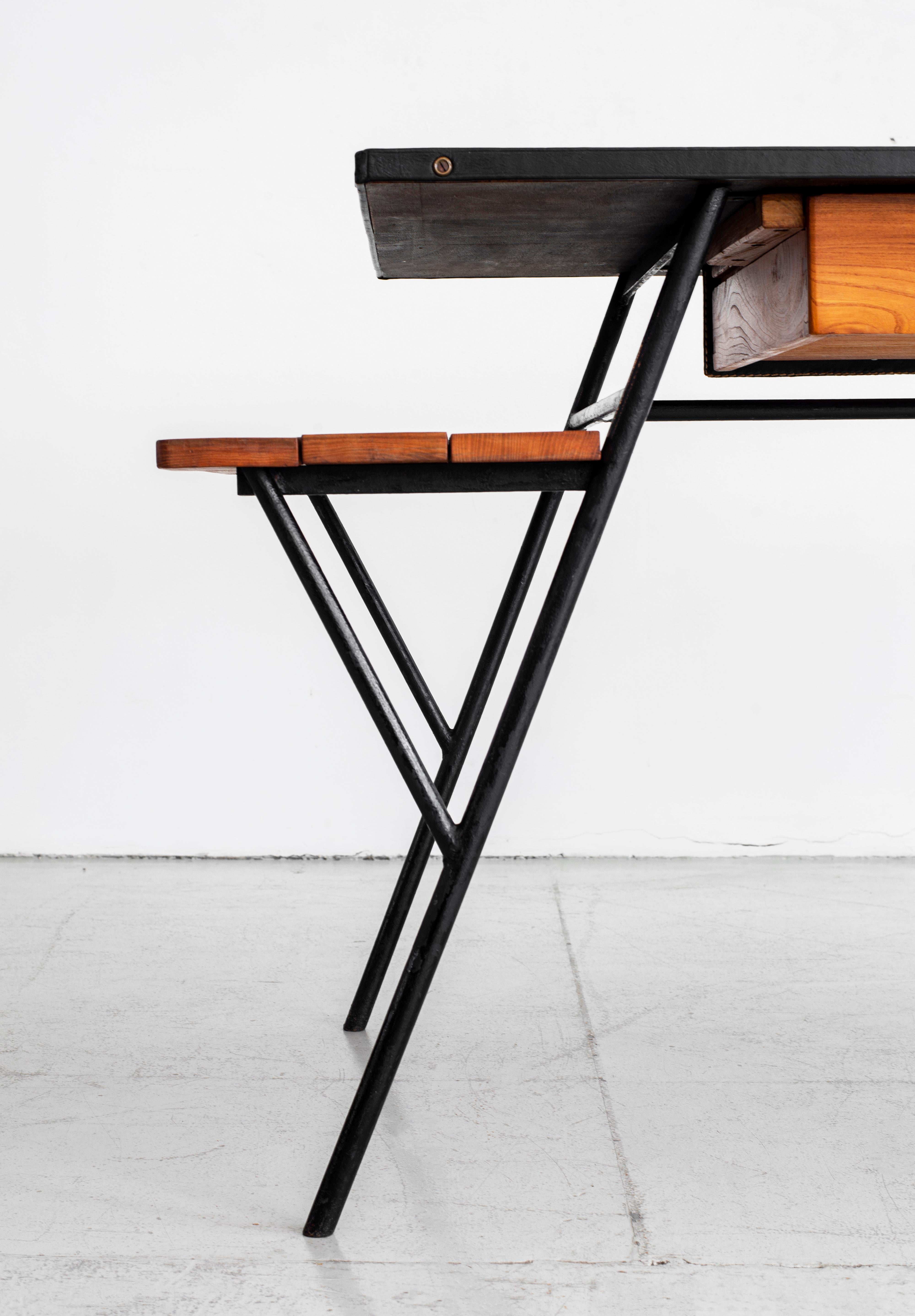 Jacques Adnet Desk and Chair 1