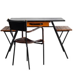 Jacques Adnet Desk and Chair