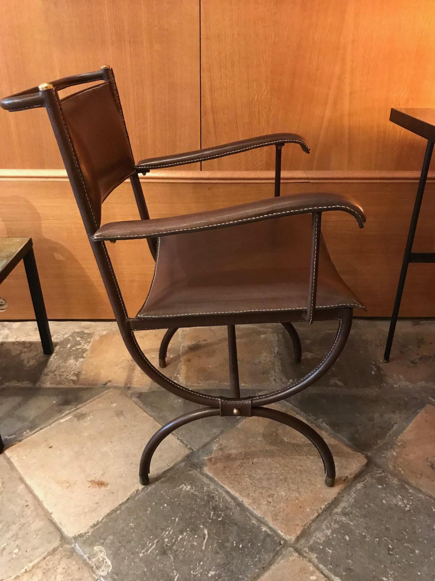 Jacques Adnet Desk Armchair, France, 1950s 2