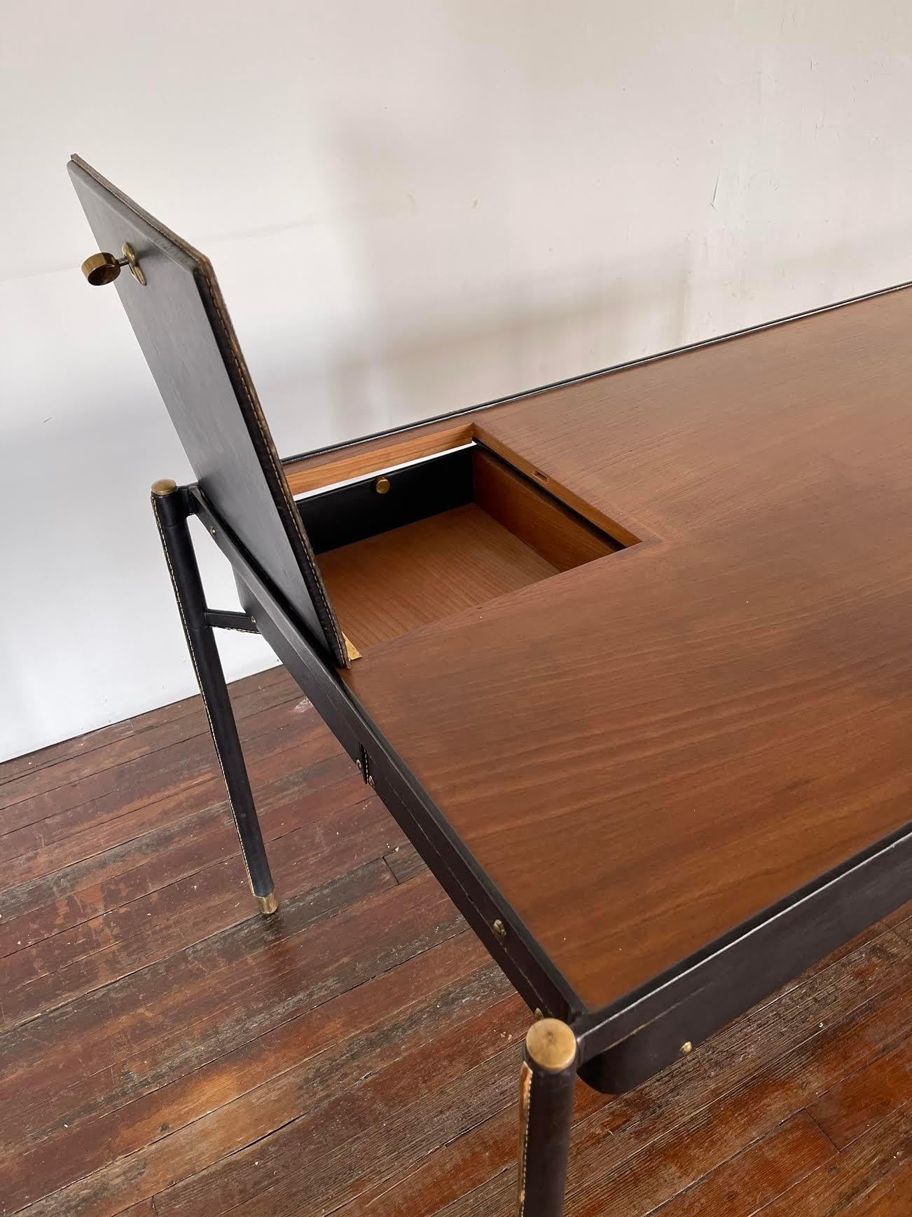 Jacques Adnet Desk In Good Condition In Georges Mills, NH